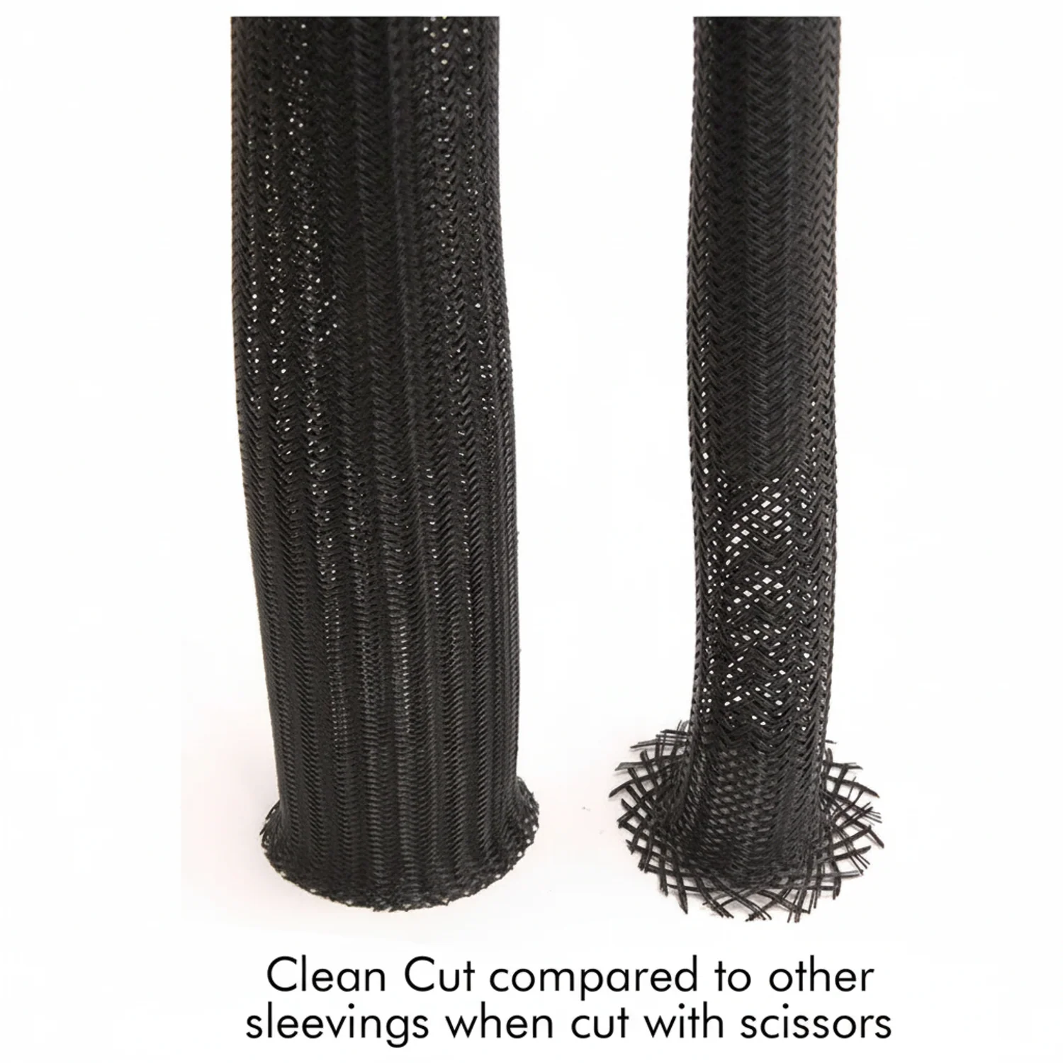 1 1/2” Black Techflex Clean Cut Fray Resistant Expandable Braided Sleeving 50ft - Image 4