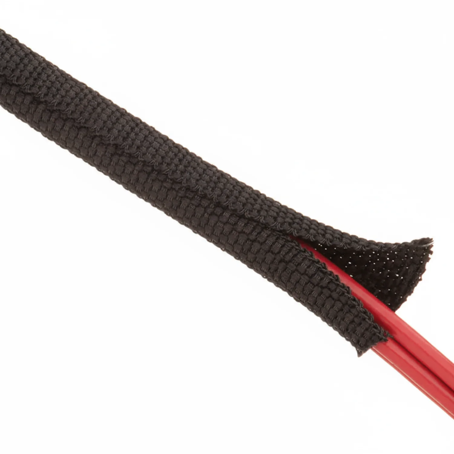 1 1/2” Black Techflex F6 Woven Wrap Woven Braided Sleeving 25ft - Image 2