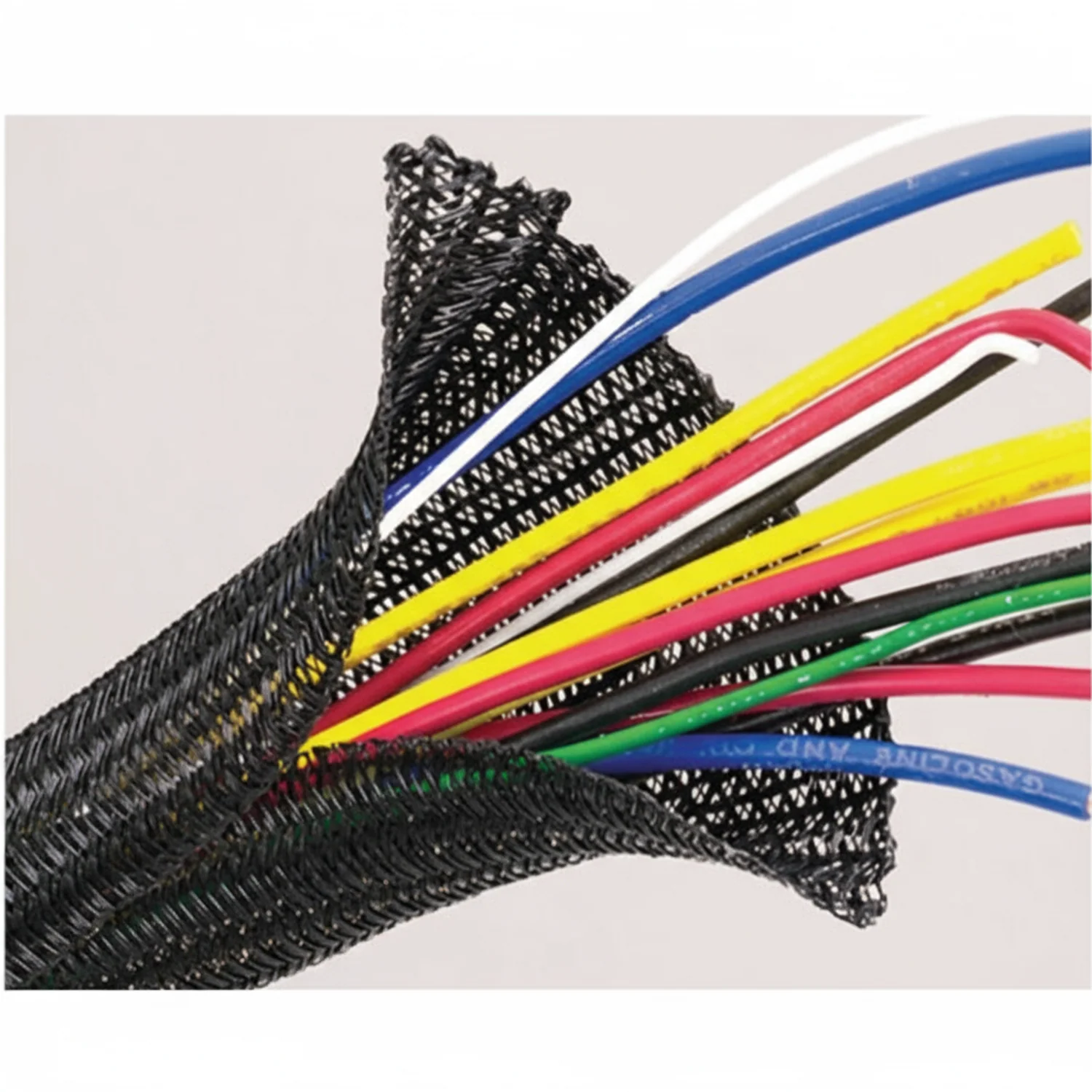 1 1/2" Black Techflex F6 Wrap-Around Braided Sleeving 25ft - Image 3