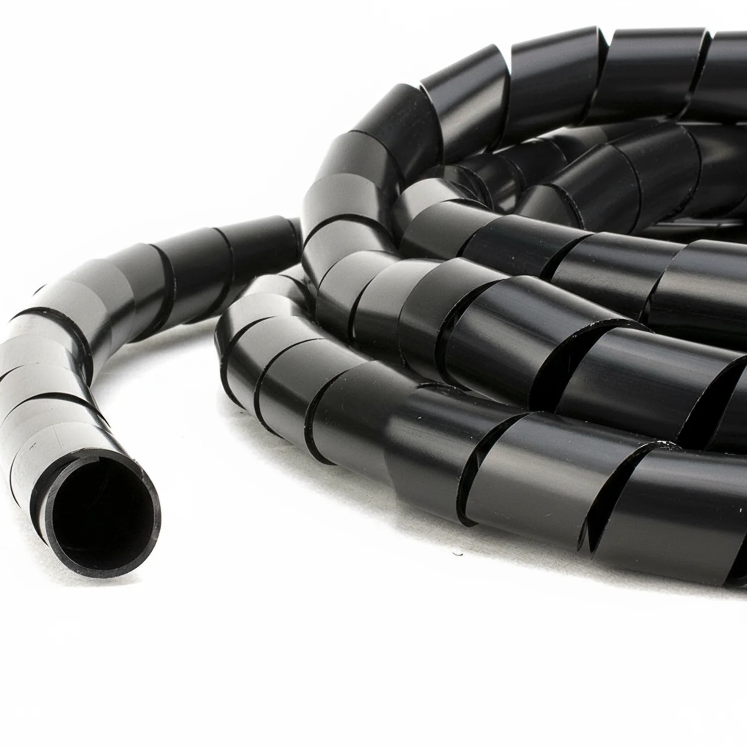 1 1/2" Diameter Polyethylene UV Black Spiral Wrap 50ft/Spool
