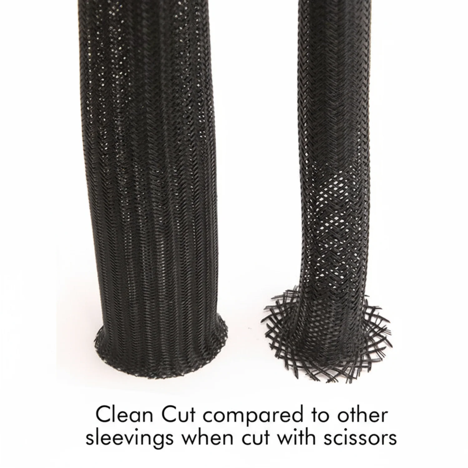 1 1/4” Black Techflex Clean Cut Fray Resistant Expandable Braided Sleeving 50ft - Image 4
