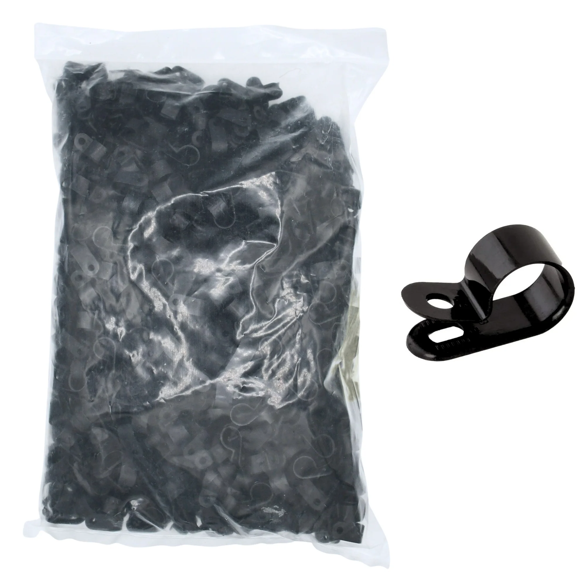 1/2" Black Heavy Duty Cable Clamp 1/2" wide, 1000/bag, CC5-1/2-0M