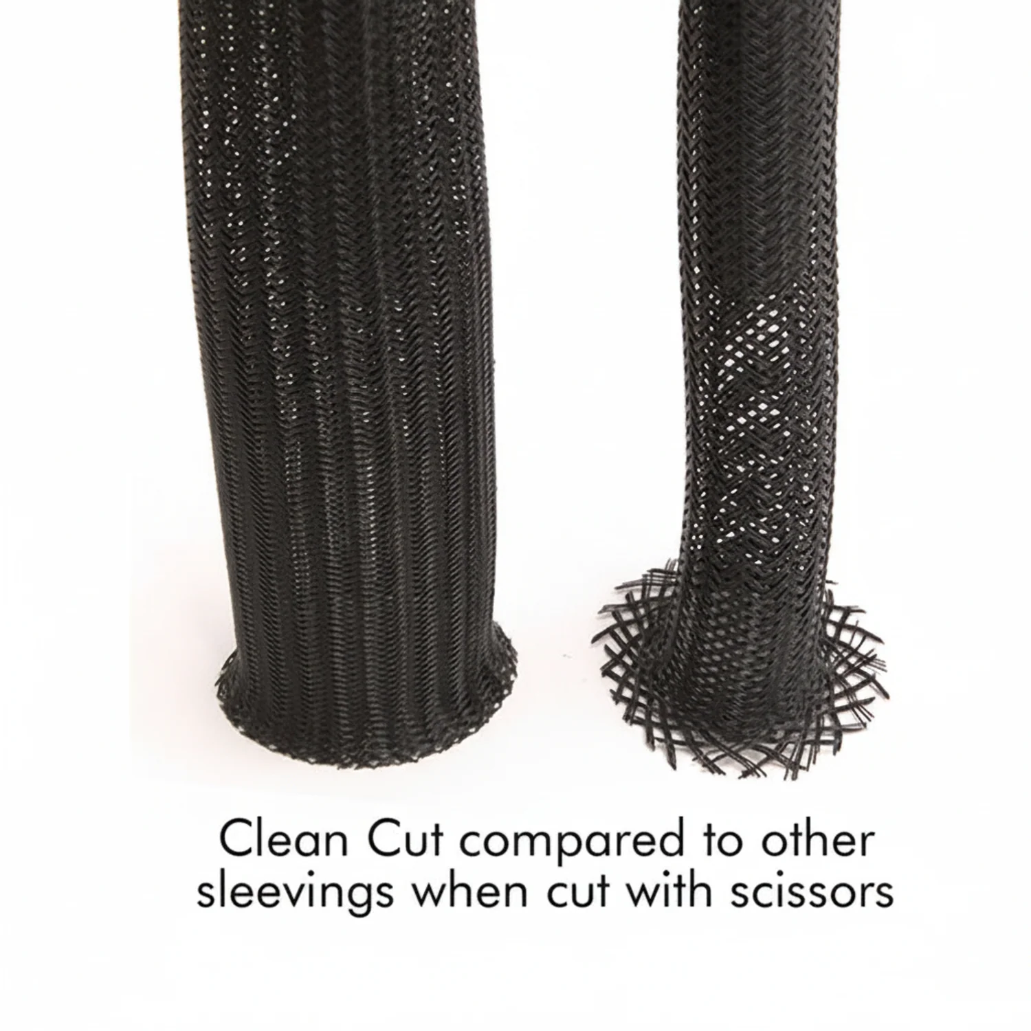 1/2” Black Techflex Clean Cut Fray Resistant Expandable Braided Sleeving 100ft - Image 4