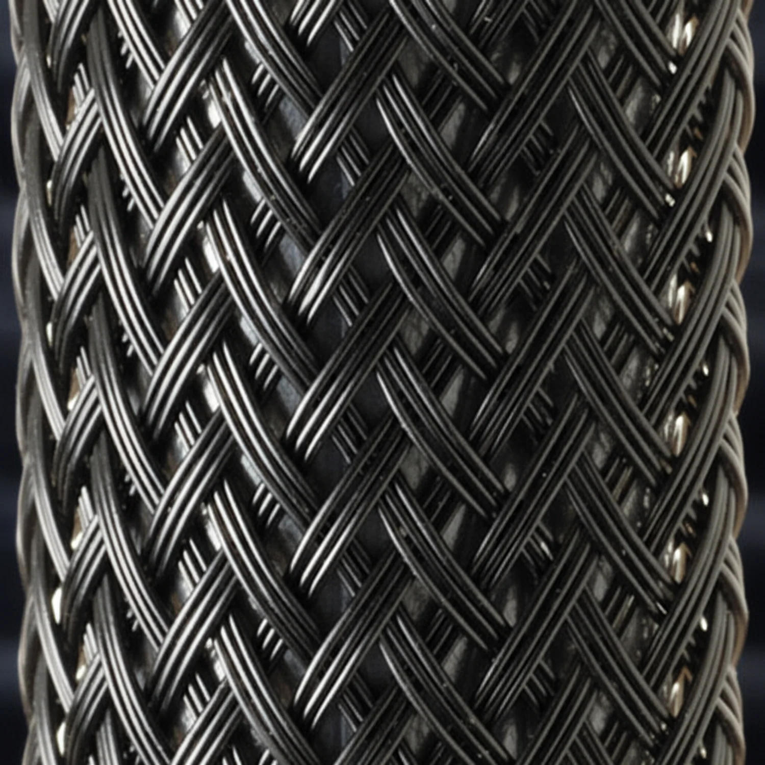 1/2” Black w/ White Tracer Techflex Flexo Halar Braided Sleeving 100ft - Image 2