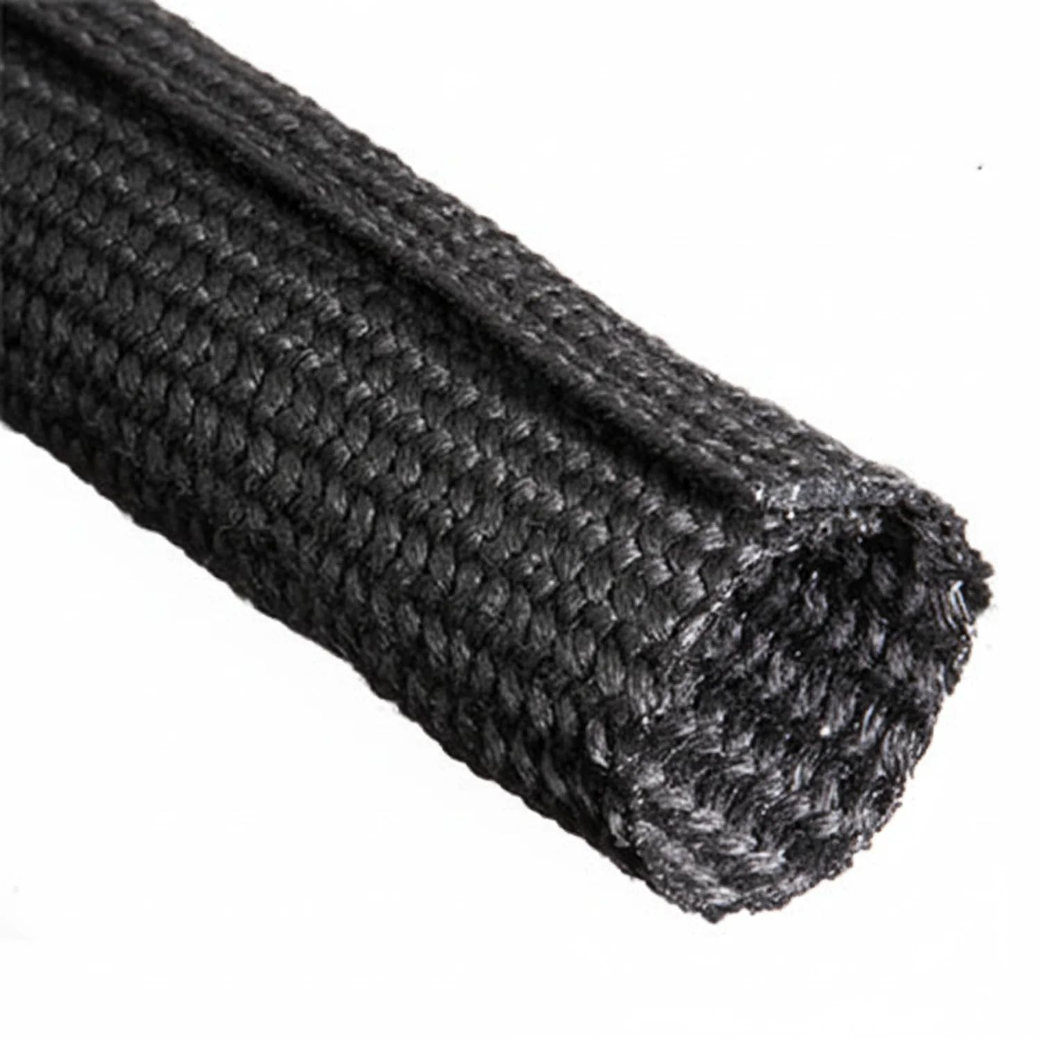 1 3/8” Black Techflex Grip Wrap Expandable Braided Sleeving with Hook and Loop Closure 25ft - Image 3