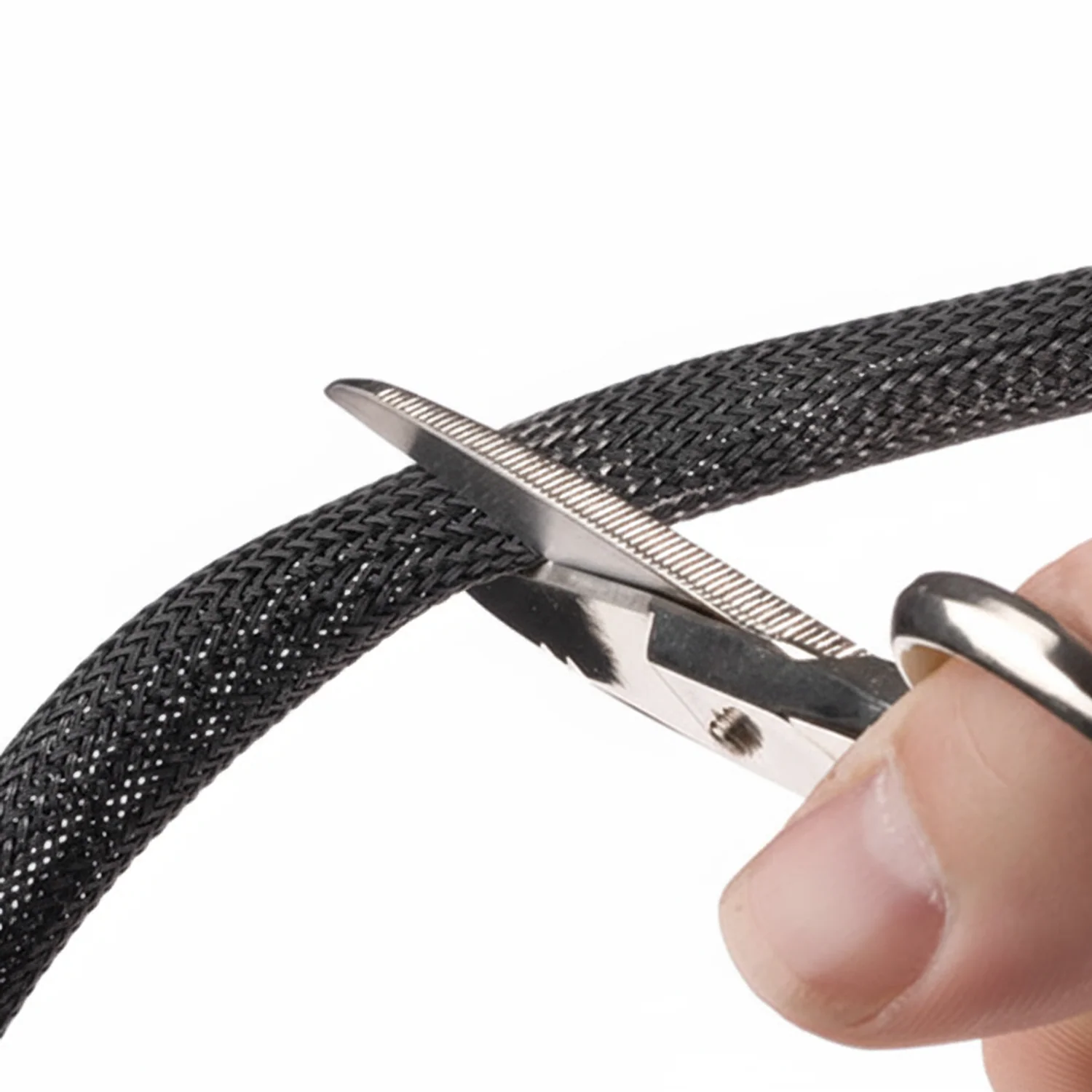 1/4” Black Techflex Clean Cut Fray Resistant Expandable Braided Sleeving 100ft