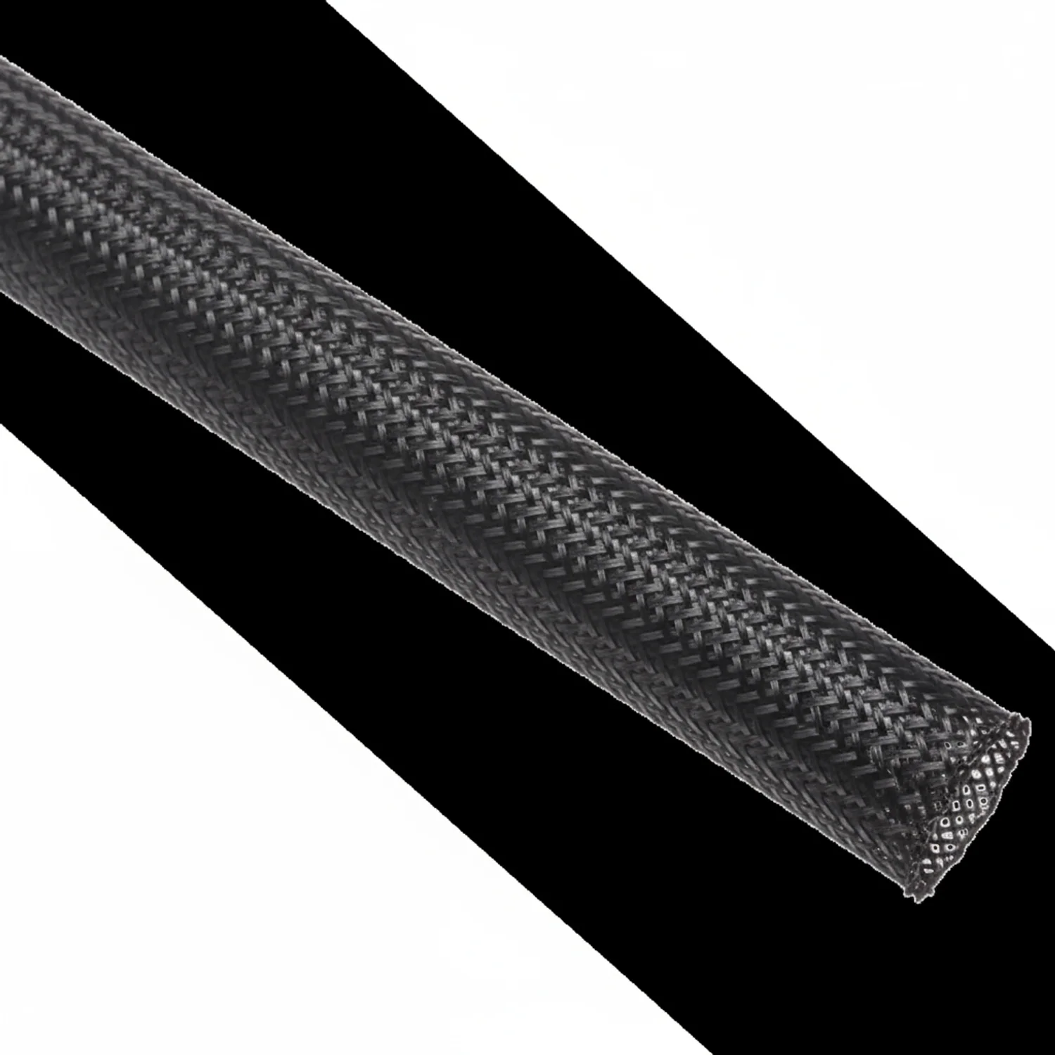 1/4” Black Techflex Clean Cut Fray Resistant Expandable Braided Sleeving 100ft - Image 3