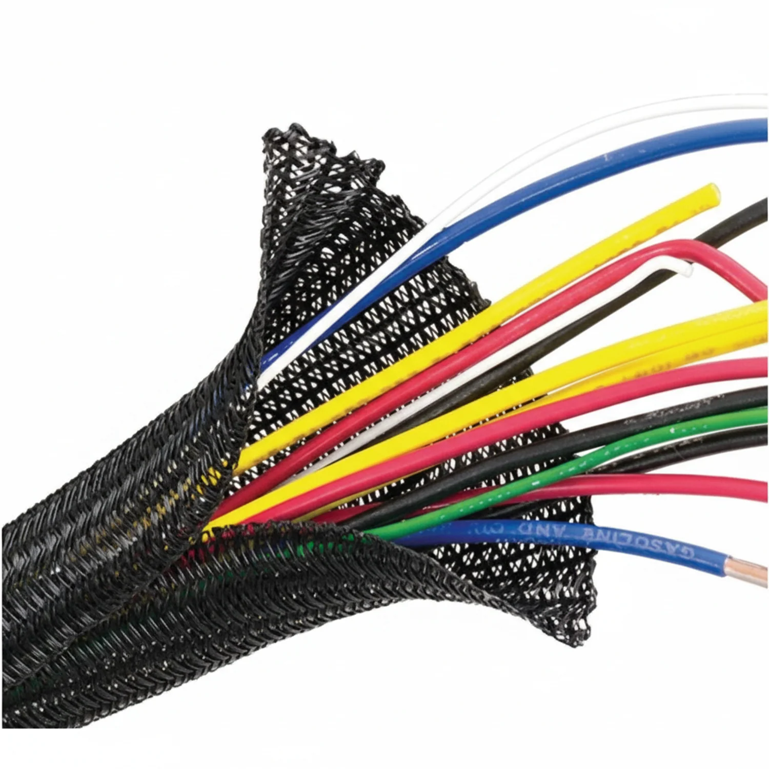 1/4" Black Techflex F6 Wrap-Around Braided Sleeving 100ft - Image 3