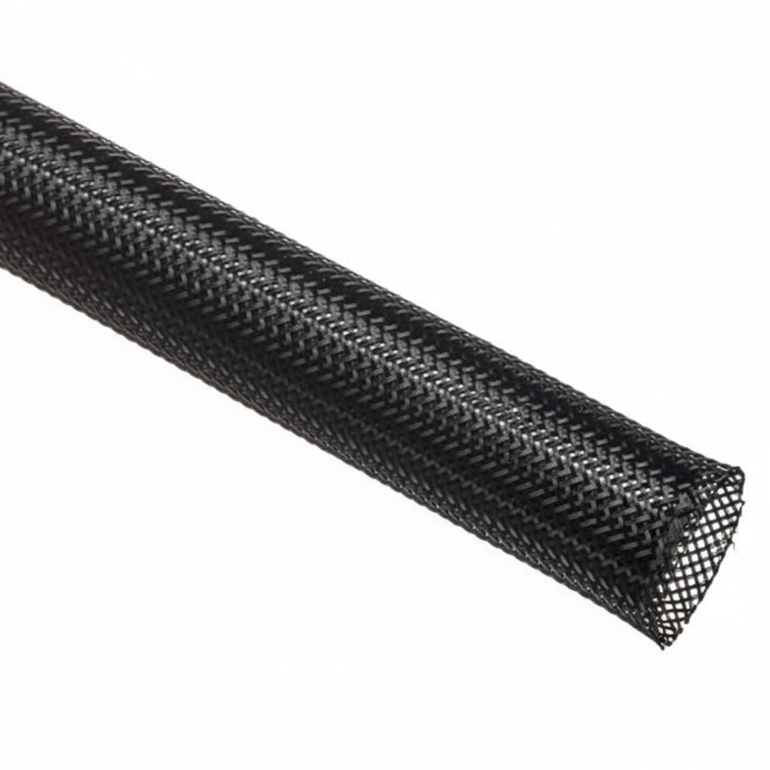 1/4" Black Techflex Flexo PET Expandable Braided Sleeving 200ft