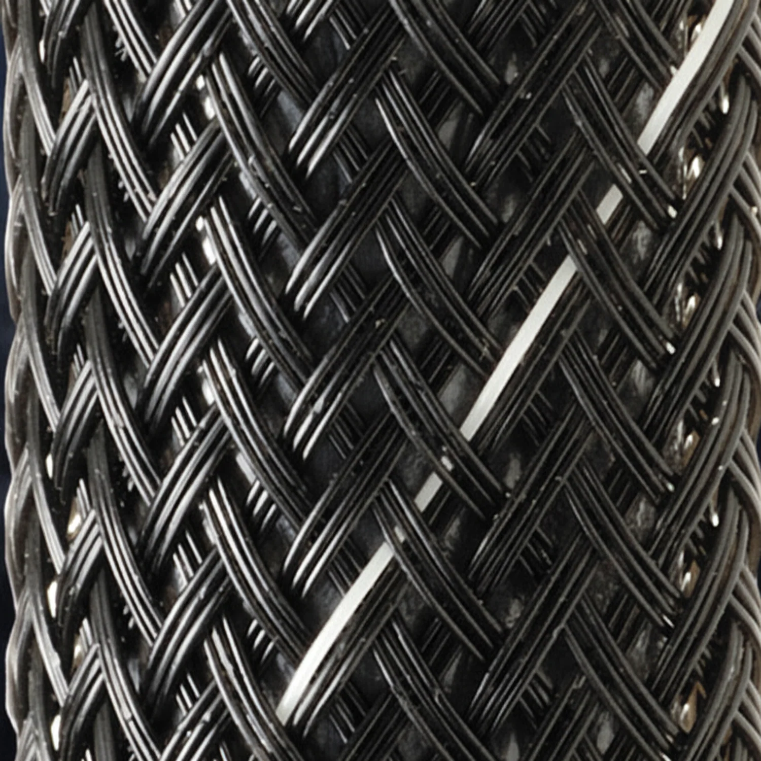 1/4” Black w/ White Tracer Techflex Flexo Halar Braided Sleeving 200ft - Image 2