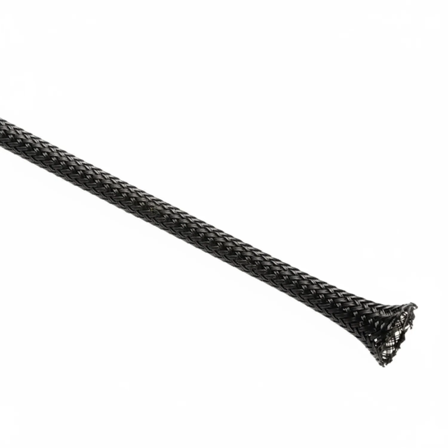 1/8” Black Techflex Clean Cut Fray Resistant Expandable Braided Sleeving 100ft - Image 2