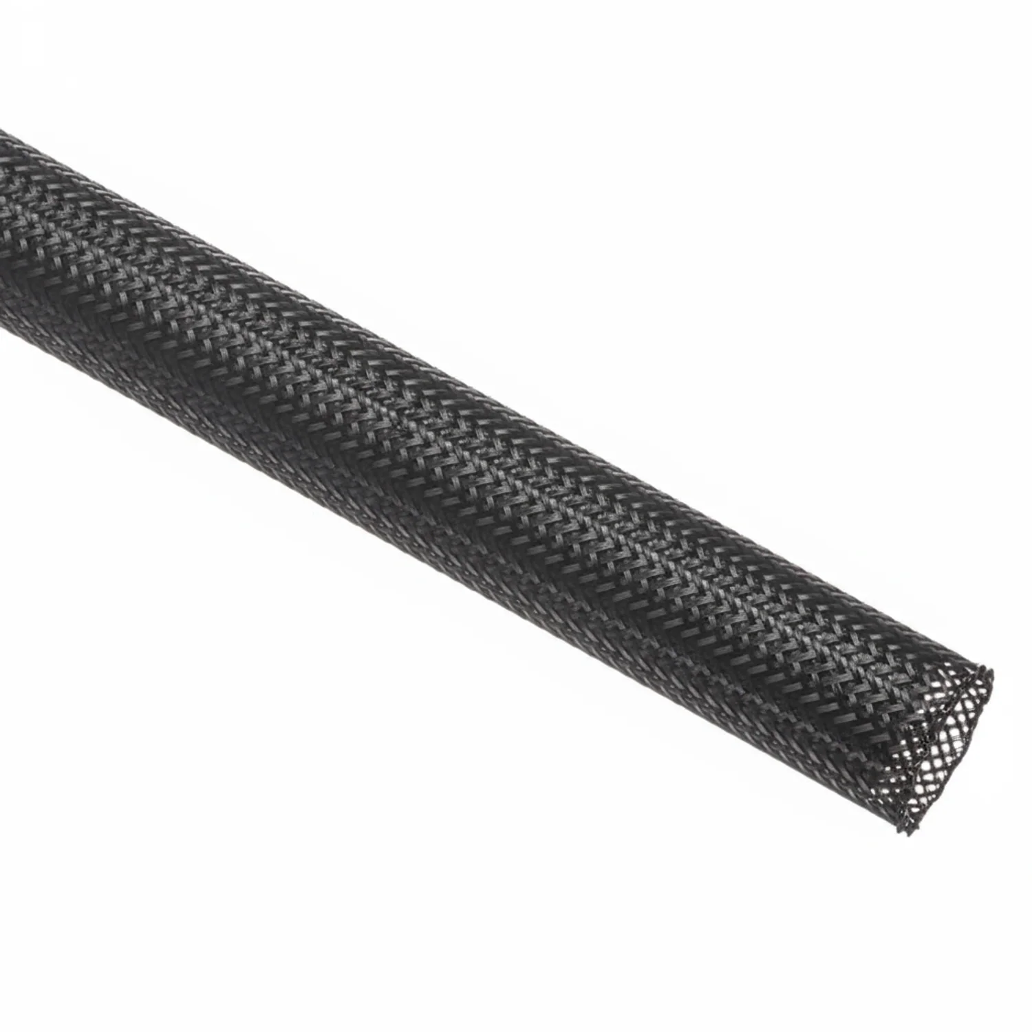 1/8” Black Techflex Clean Cut Fray Resistant Expandable Braided Sleeving 100ft - Image 3