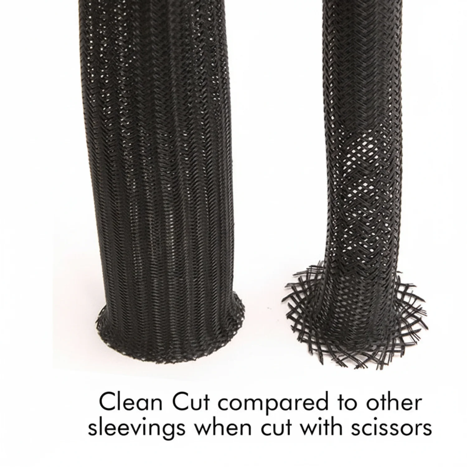 1/8” Black Techflex Clean Cut Fray Resistant Expandable Braided Sleeving 100ft - Image 4