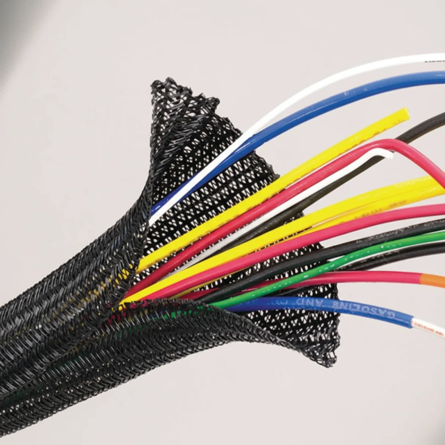 1/8" Black Techflex F6 Wrap-Around Braided Sleeving 100ft - Image 3
