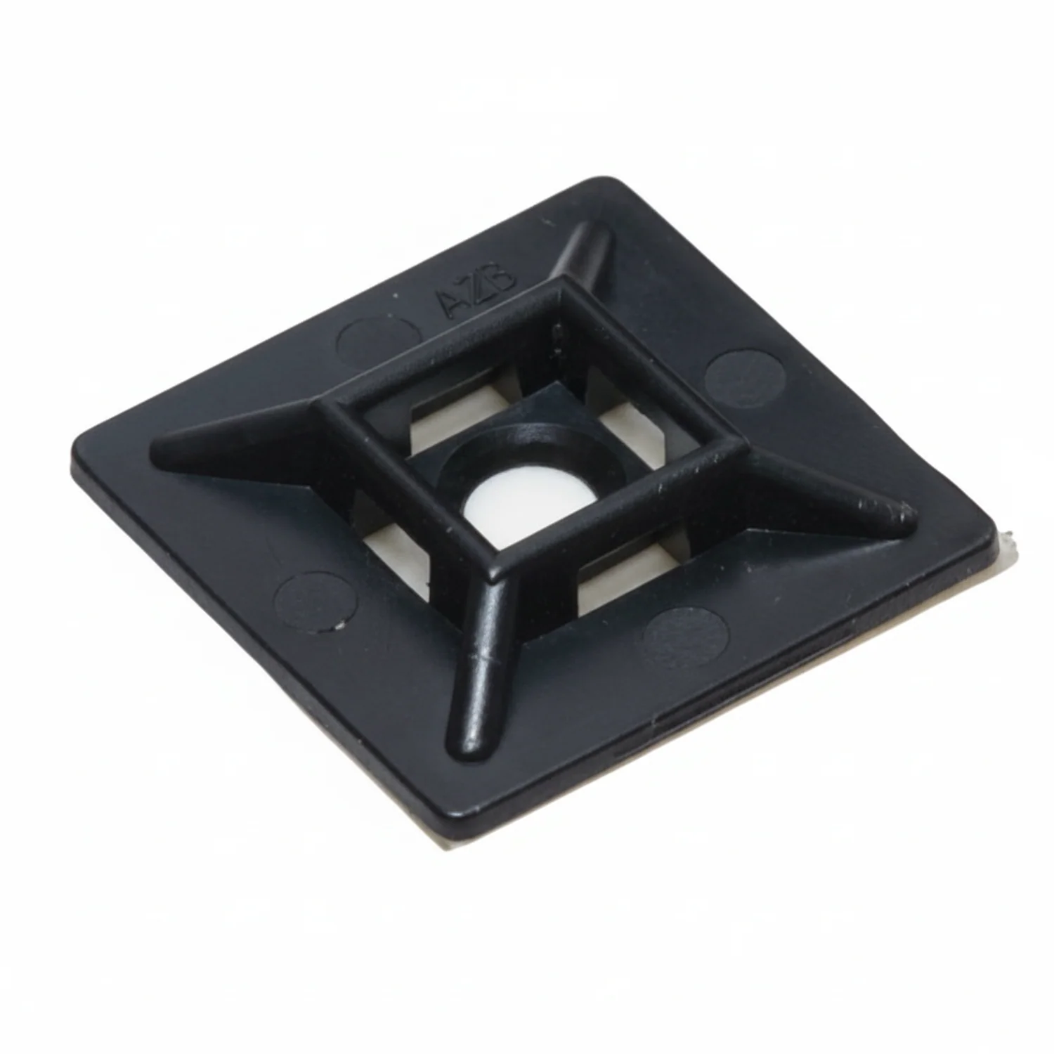 1" Black 4-Way Adhesive Cable Mounts 100/bag