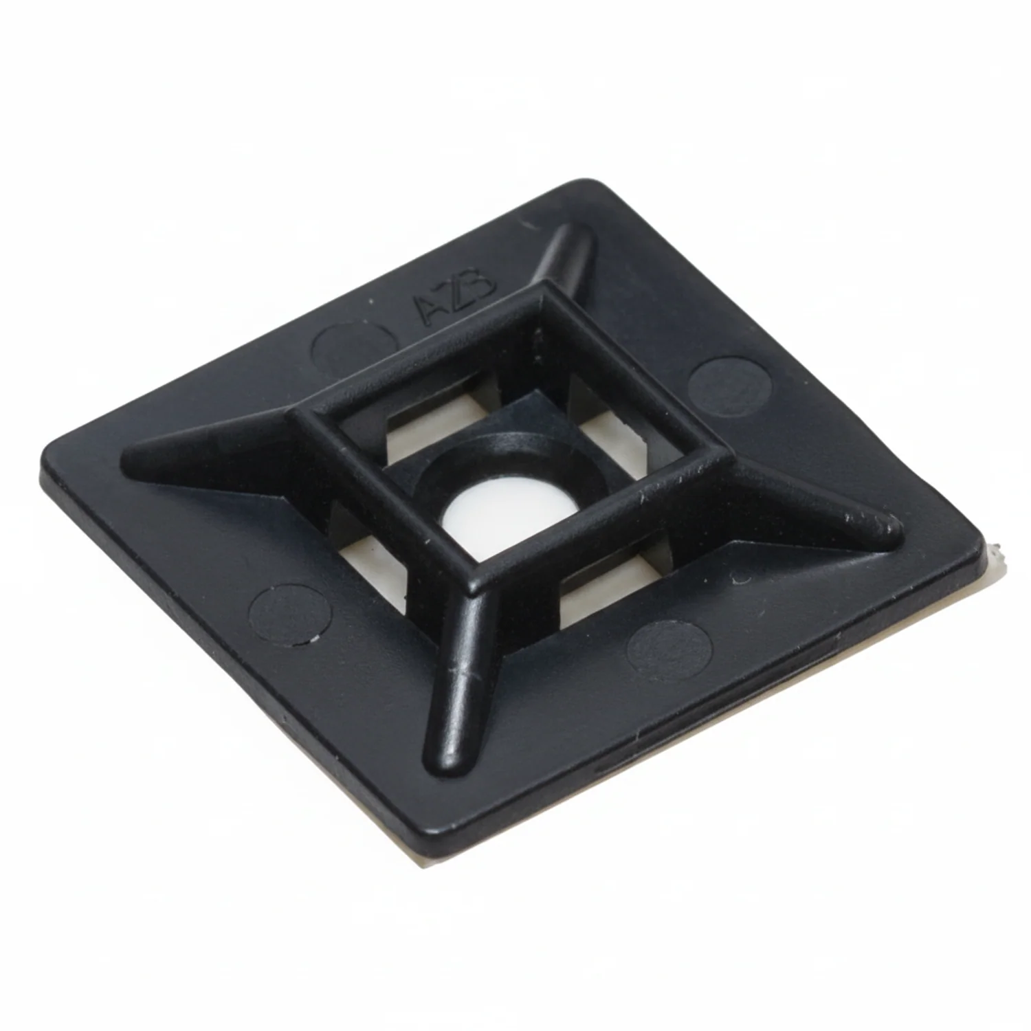 1" Black 4-Way Adhesive Cable Mounts 25/bag