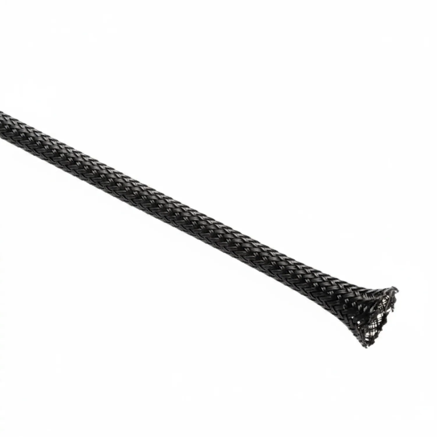 1” Black Techflex Clean Cut Fray Resistant Expandable Braided Sleeving 50ft - Image 2