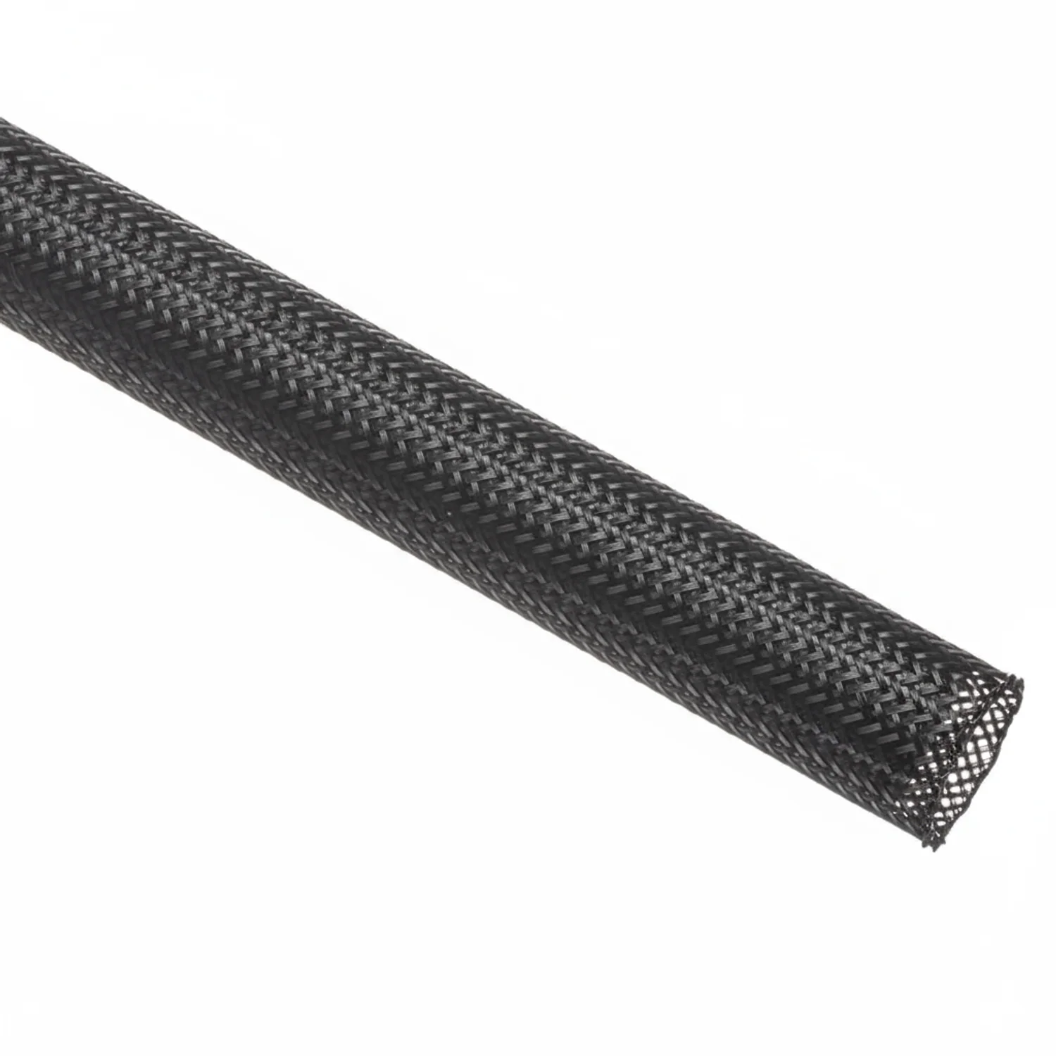 1” Black Techflex Clean Cut Fray Resistant Expandable Braided Sleeving 50ft - Image 3