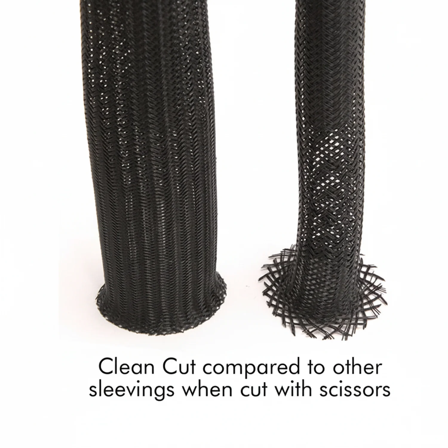 1” Black Techflex Clean Cut Fray Resistant Expandable Braided Sleeving 50ft - Image 4