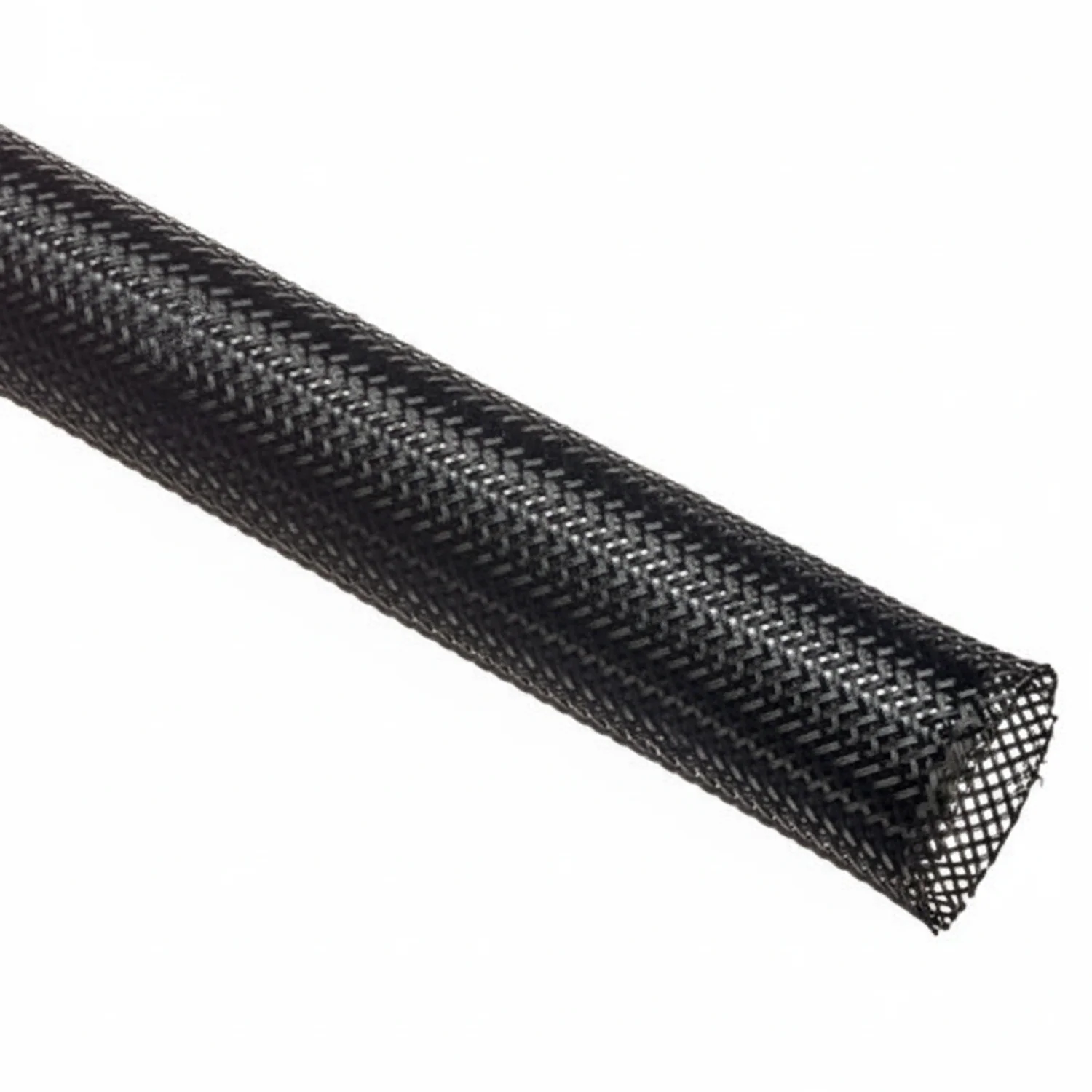 1” Black Techflex Flexo PET Expandable Braided Sleeving 65ft - Image 2