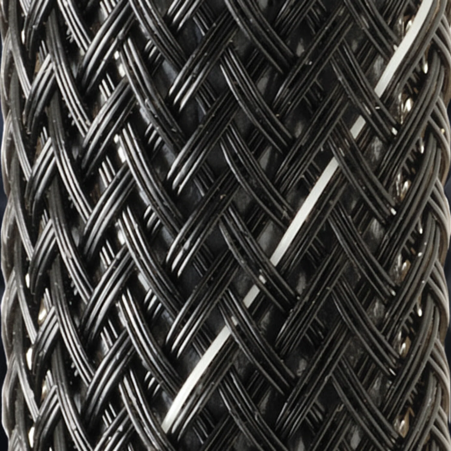1” Black w/ White Tracer Techflex Flexo Halar Braided Sleeving 65ft - Image 2