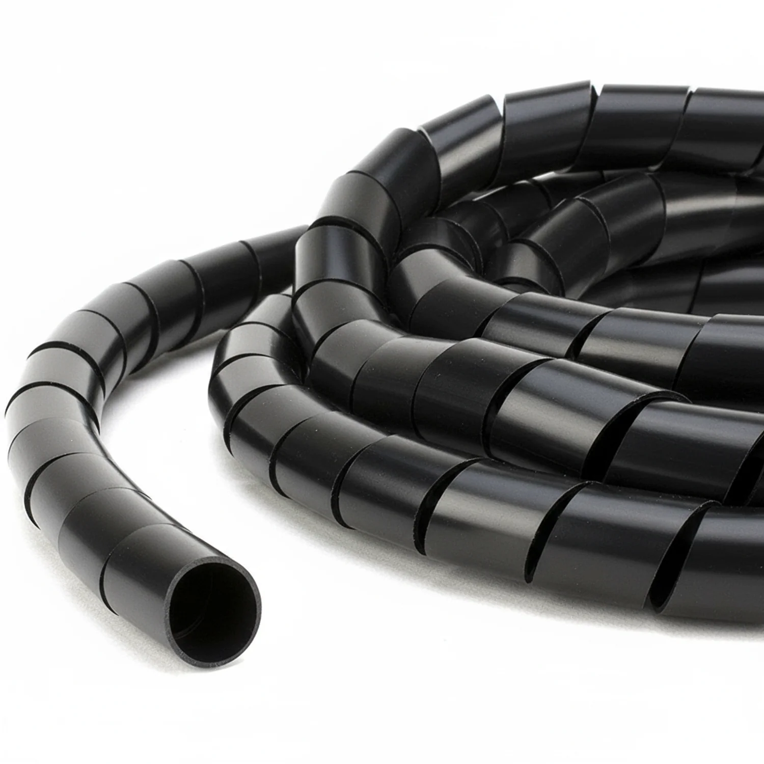 1" Diameter Polyethylene UV Black Spiral Wrap 100ft/Spool