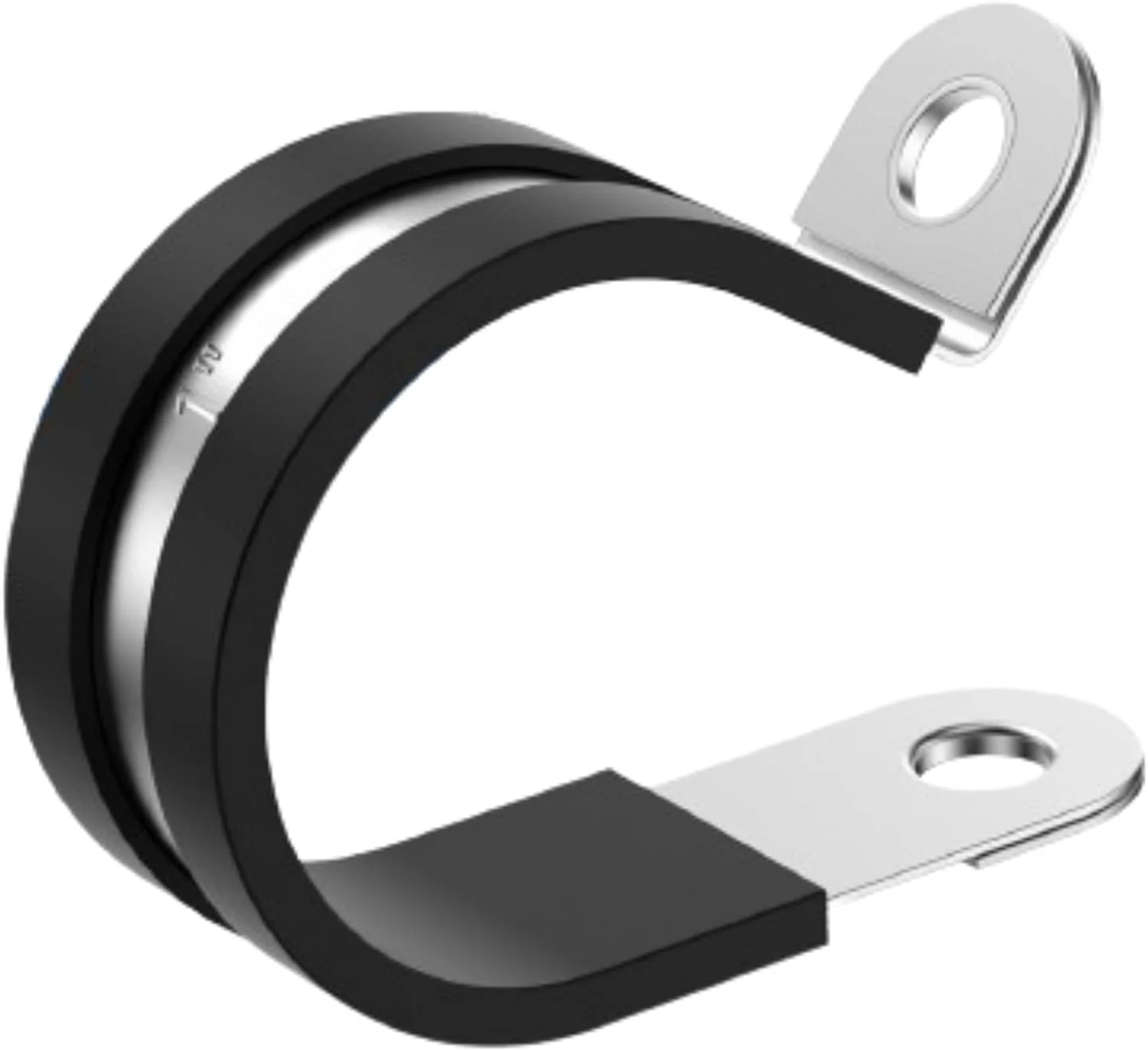1" Rubber-Lined 304 Stainless Steel P-Clamp 100/bag
