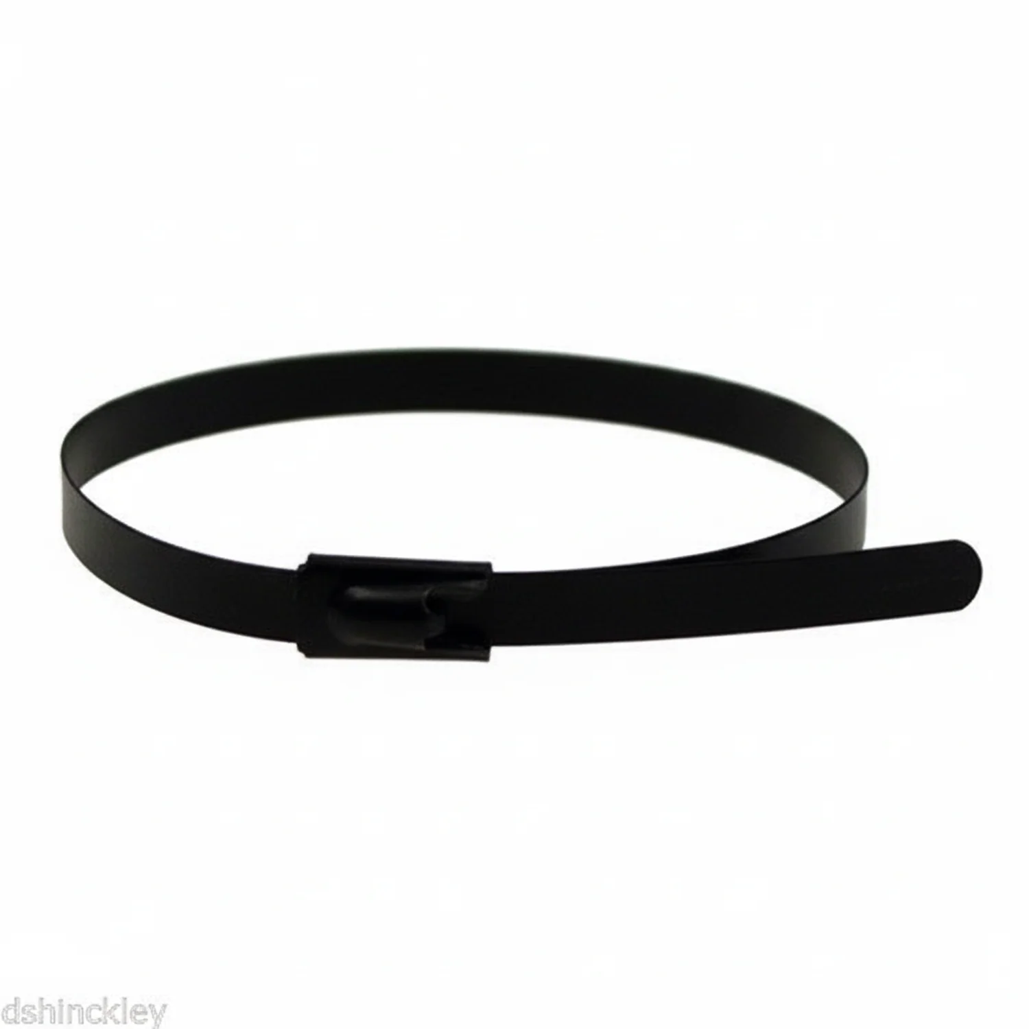 10" 300lb - Black Polyester Coated 316 Stainless Steel Cable Ties / Zip Ties Part #SSPCoated10-HD 100/bag