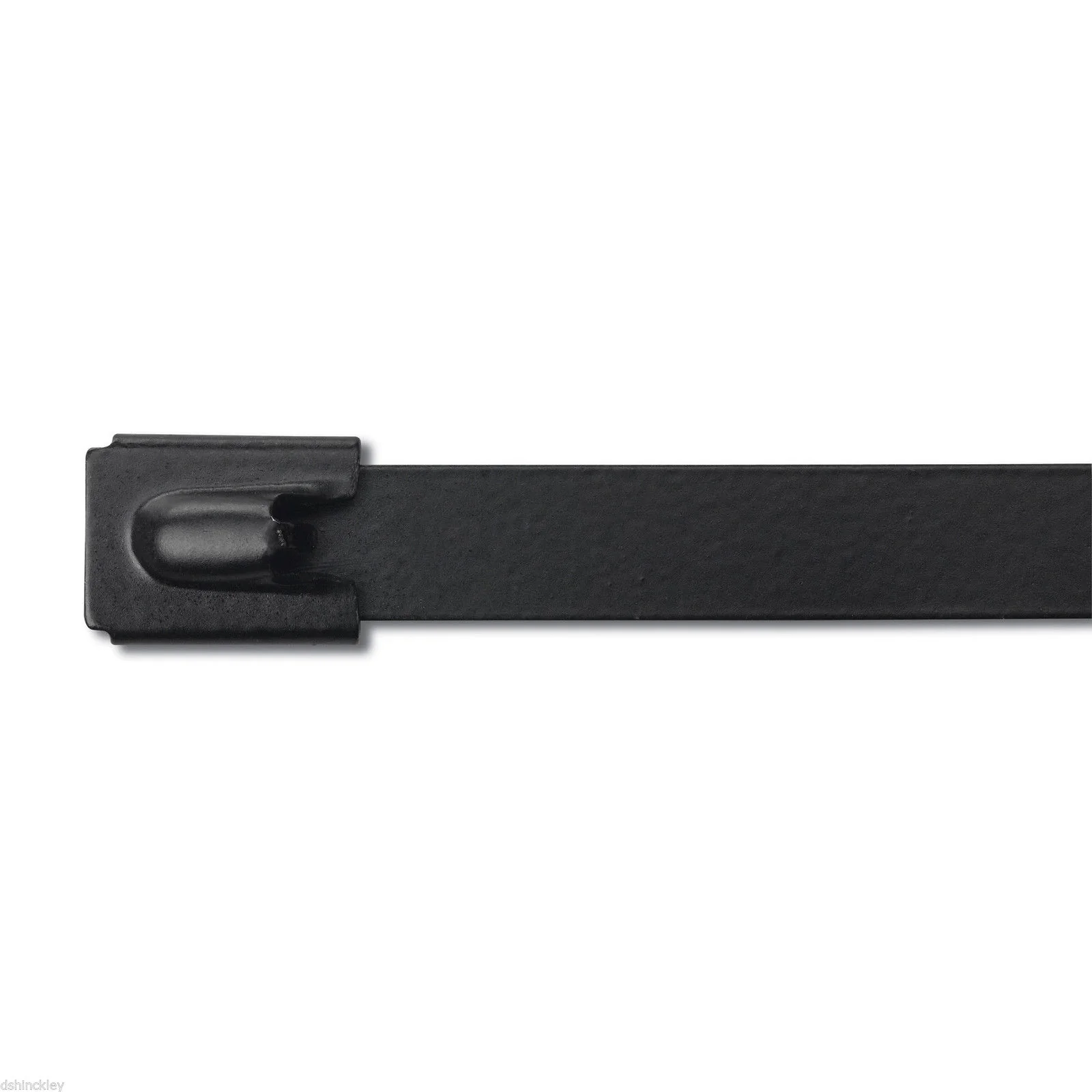 10" 300lb - Black Polyester Coated 316 Stainless Steel Cable Ties / Zip Ties Part #SSPCoated10-HD 100/bag - Image 2