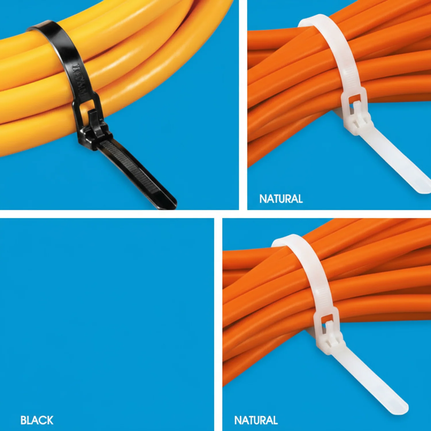 10" 50lb Black Trigger Releasable Cable Ties / Zip Ties 100/bag Part #RT10-50-0C-.30 - Image 5