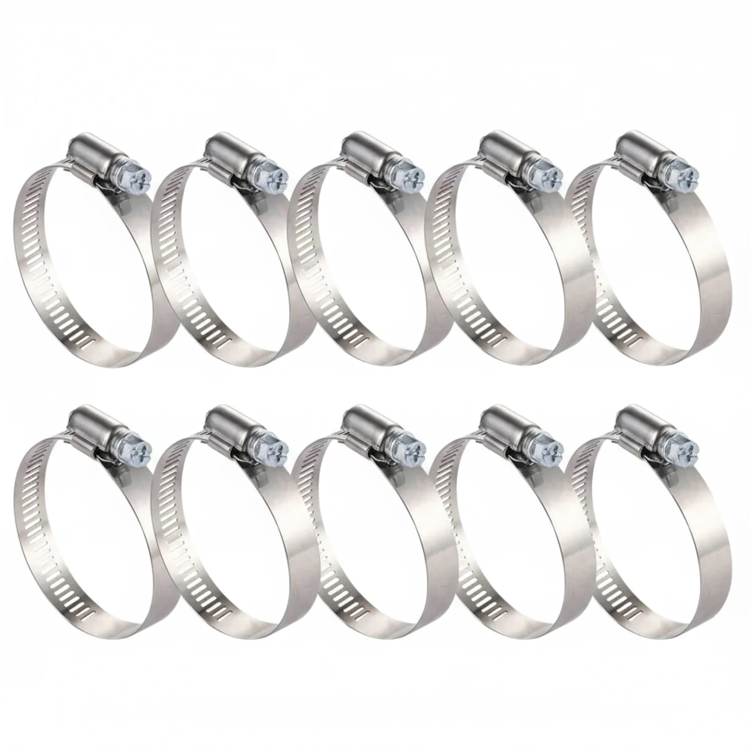 #10P Stainless Steel Hose Clamp w/ Zinc Plated Screw 10/box - Image 5