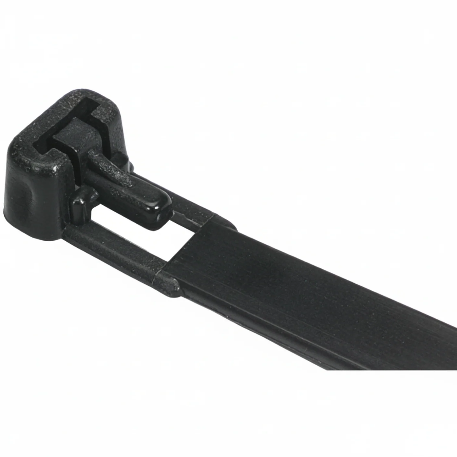 11" 50lb Black Trigger Releasable Cable Ties / Zip Ties 100/bag Part #RT11-50-0C-.30 - Image 3