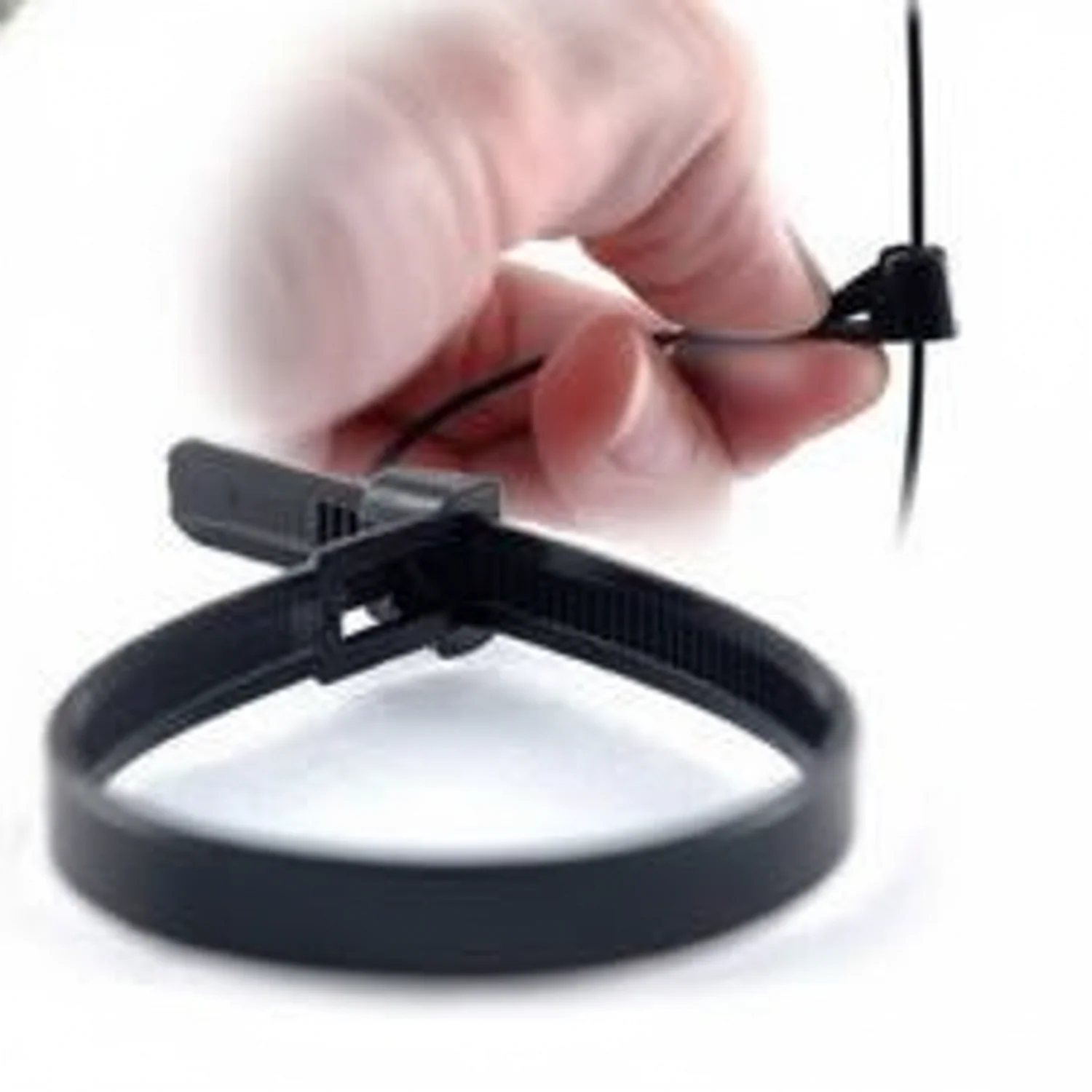 11" 50lb Black Trigger Releasable Cable Ties / Zip Ties 100/bag Part #RT11-50-0C-.30 - Image 4