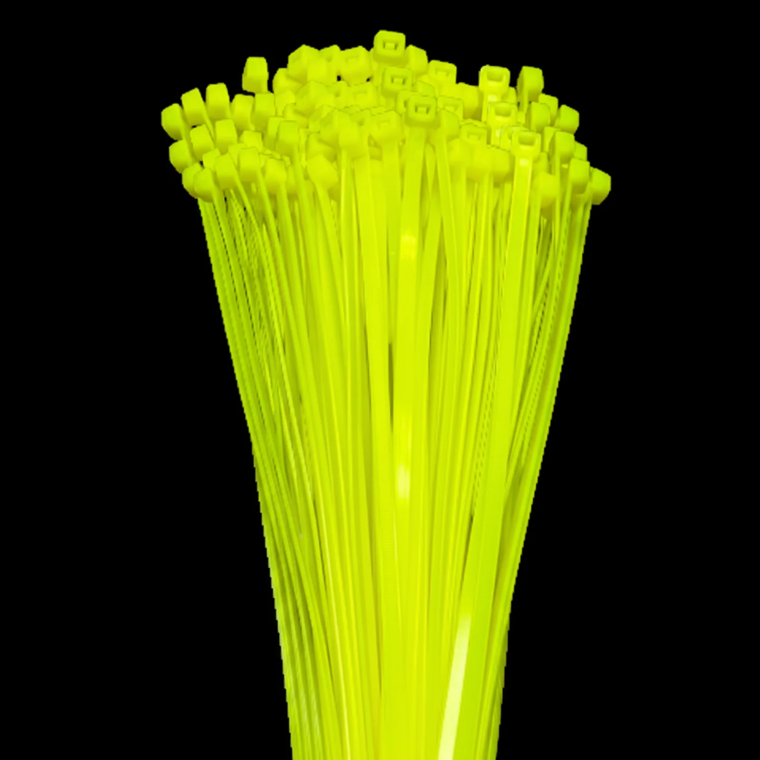 11" 50lb Fluorescent Green Cable Ties / Zip Ties 100/bag Part # C11-50-Flo Green - Image 2