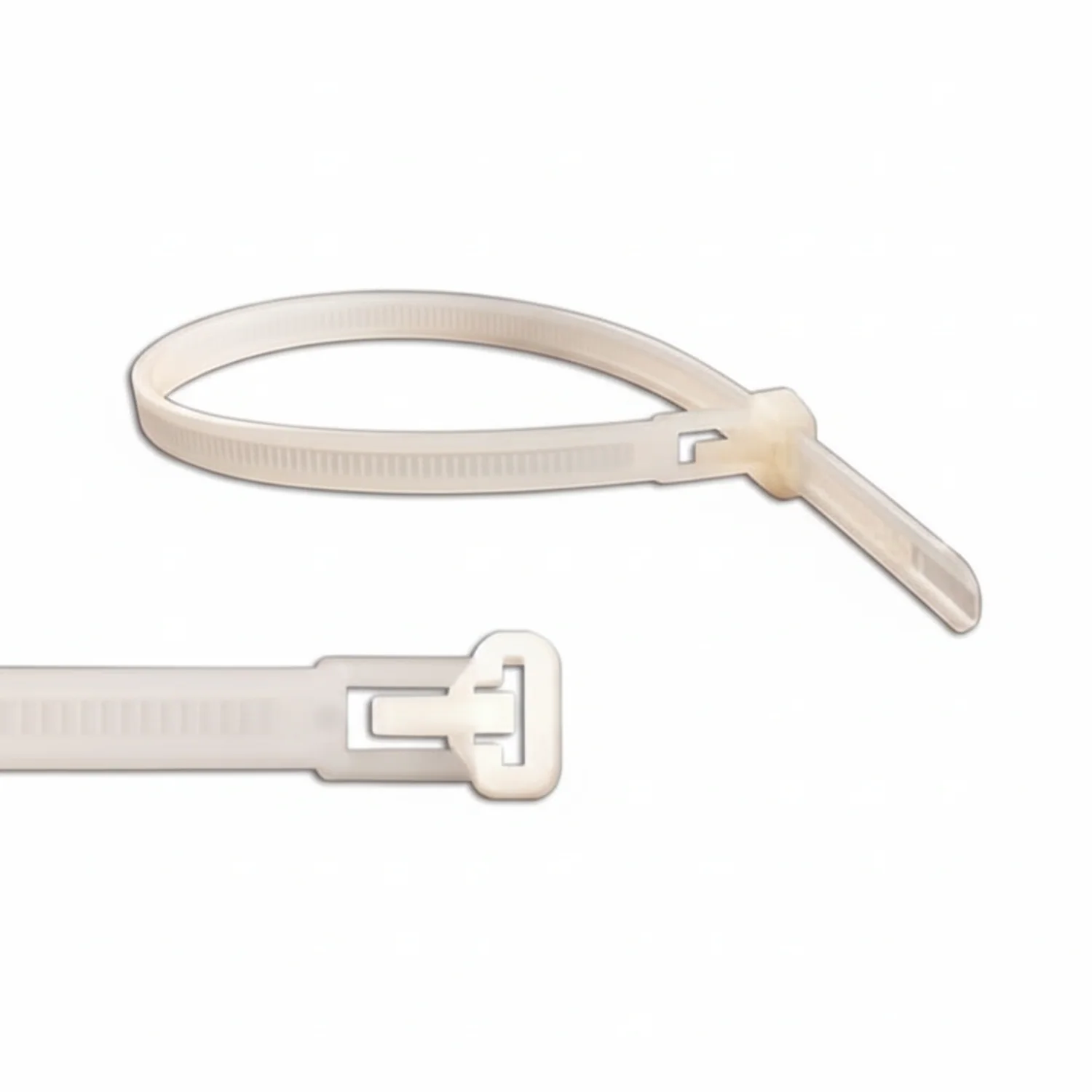 11" 50lb Natural Trigger Releasable Cable Ties / Zip Ties 100/bag Part #RT11-50-9C-.30 - Image 3