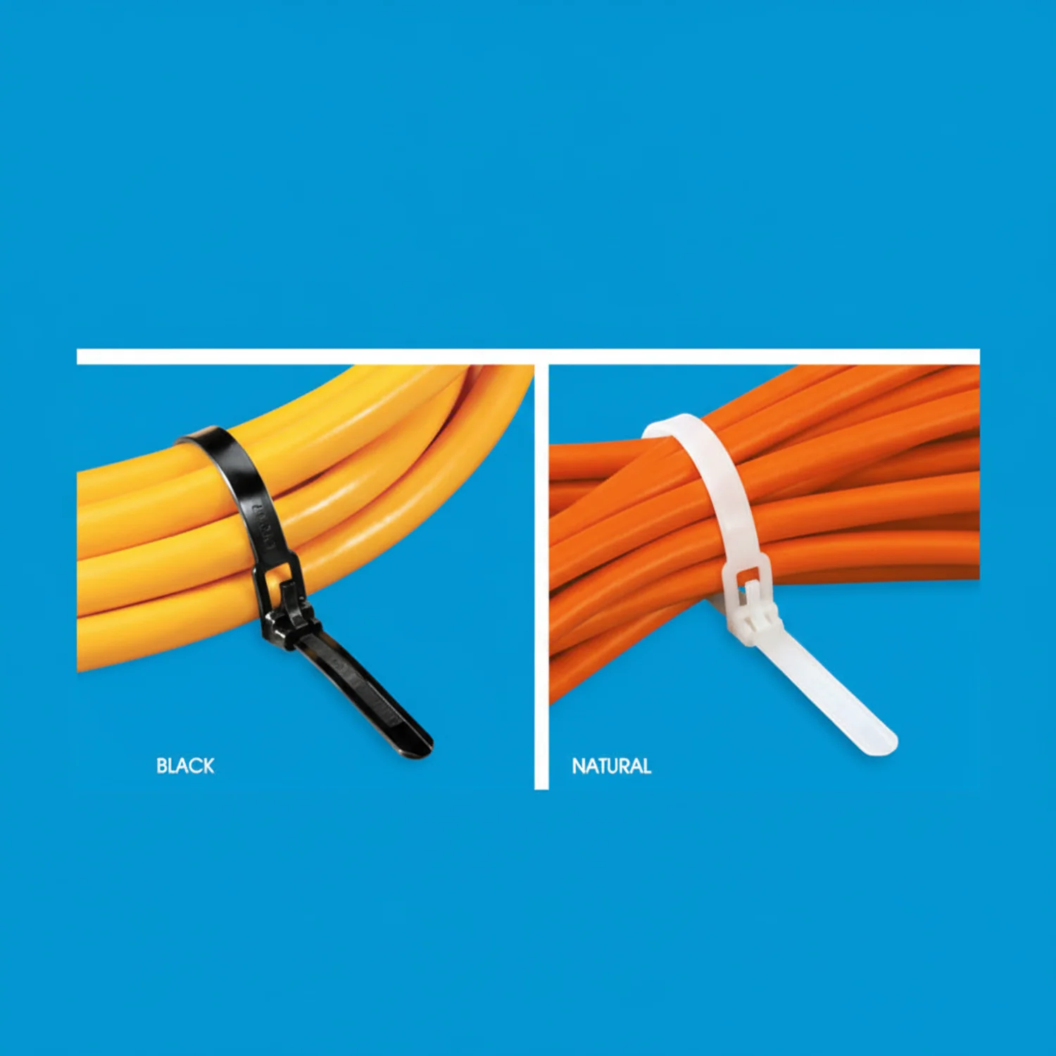 11" 50lb Natural Trigger Releasable Cable Ties / Zip Ties 100/bag Part #RT11-50-9C-.30 - Image 6