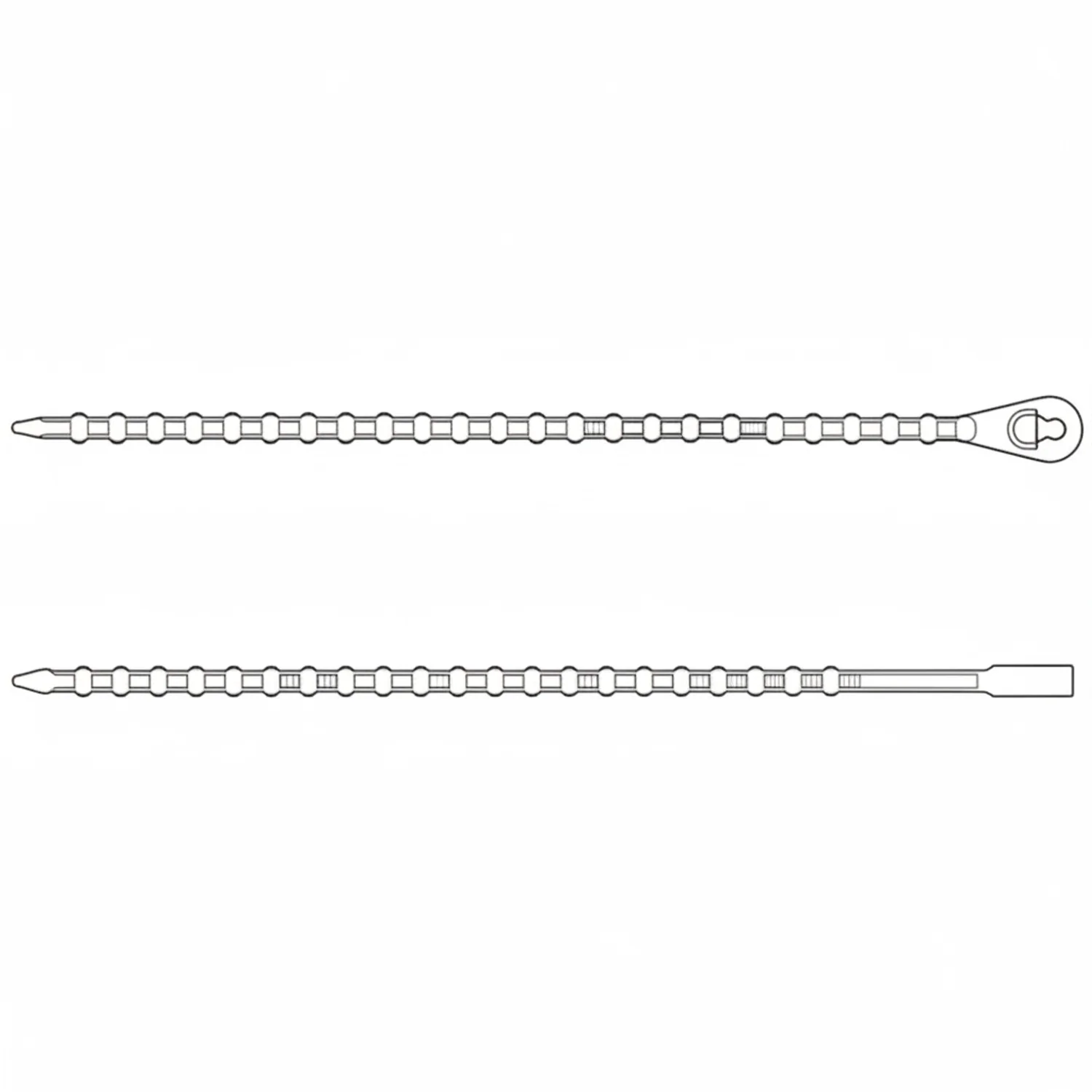 11" 75lb Natural Beaded Cable Ties / Zip Ties 1,000/bag Part # Bead-11-75-9M - Image 6