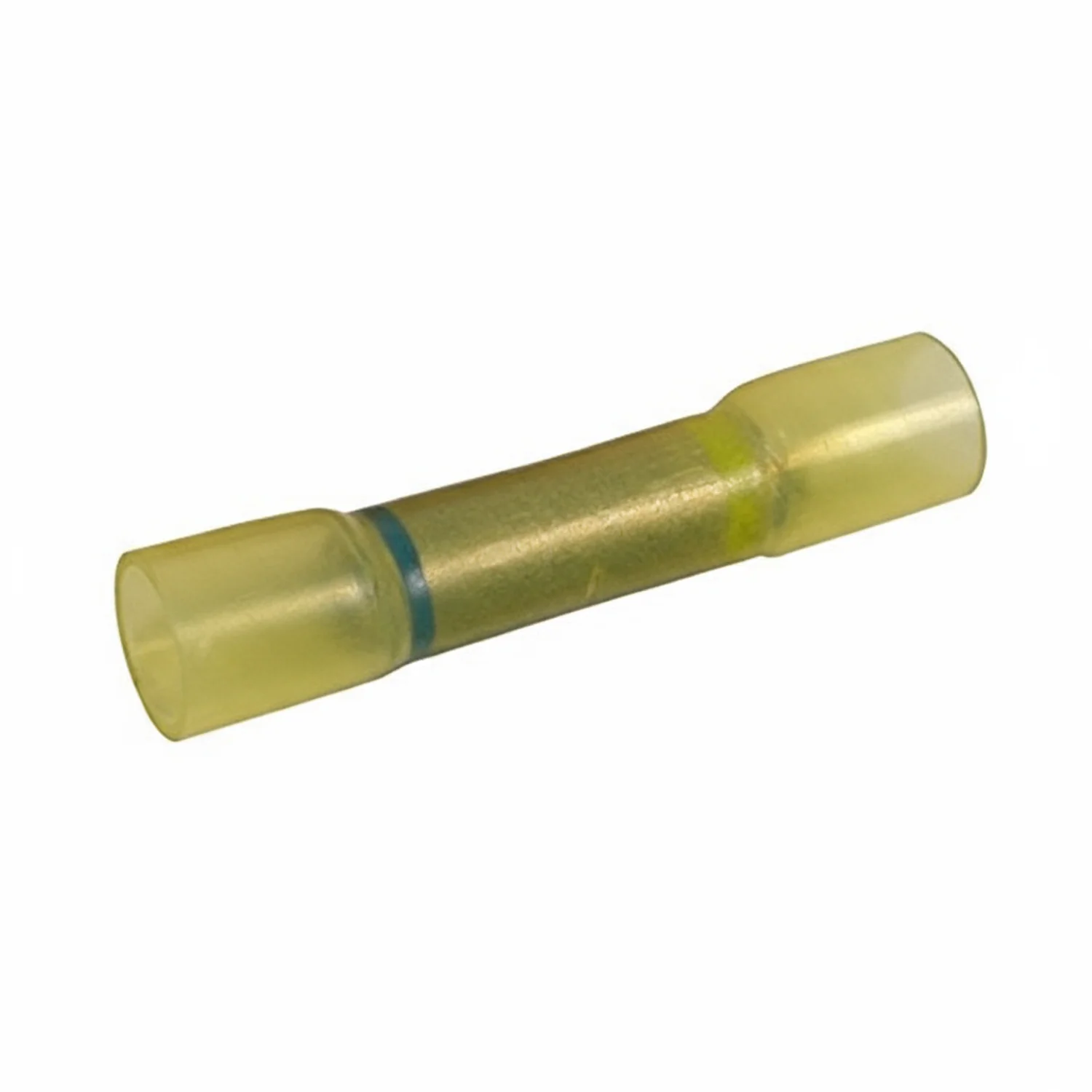 12-10 to 16-14 AWG Yellow Polyolefin Insulated Heat Shrink Butt Connectors, 100/bag - Image 2