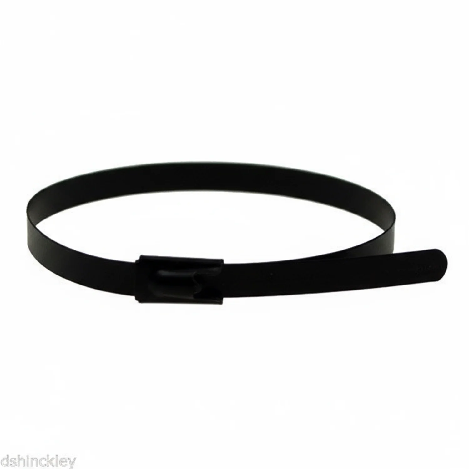 12" 150lb - Black Polyester Coated 316 Stainless Steel Cable Ties / Zip Ties Part #SSPCoated12-LD 100/bag - Image 2