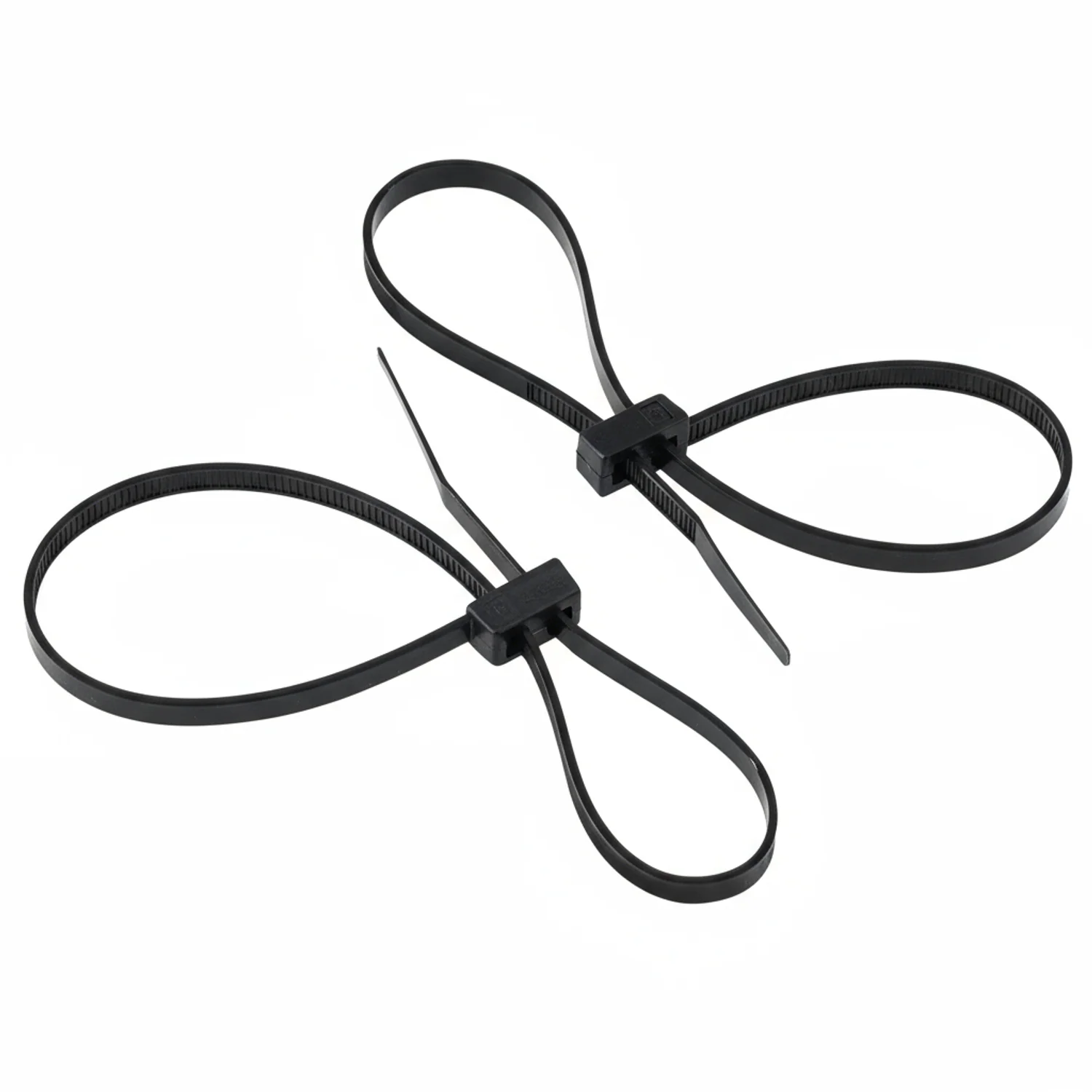 12" 50lb Black Double Loop Cable Ties / Zip Ties 100/bag Part #DL12-50-0C - Image 4