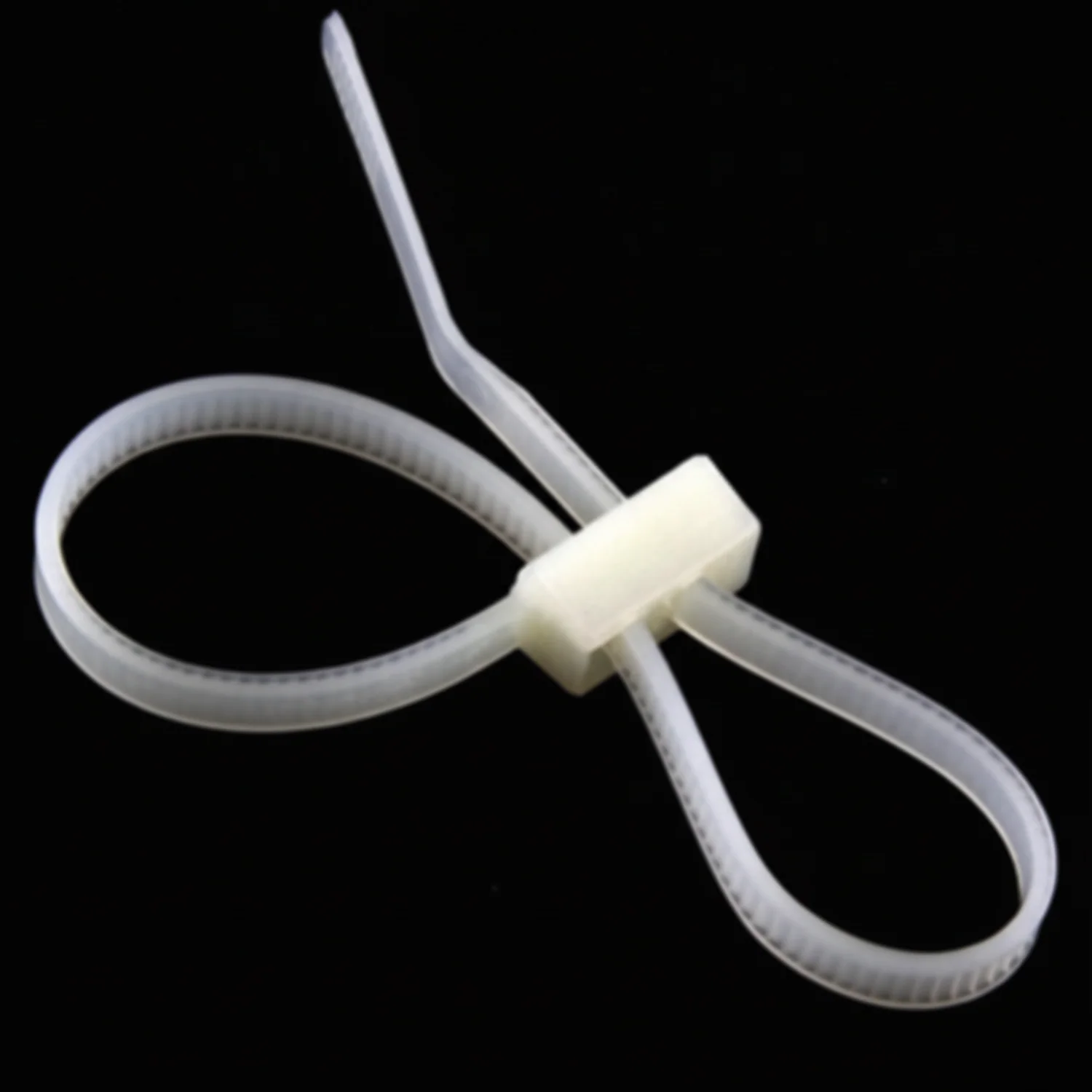 12" 50lb Natrual Double Loop Cable Ties / Zip Ties 100/bag Part #DL12-50-9C - Image 3