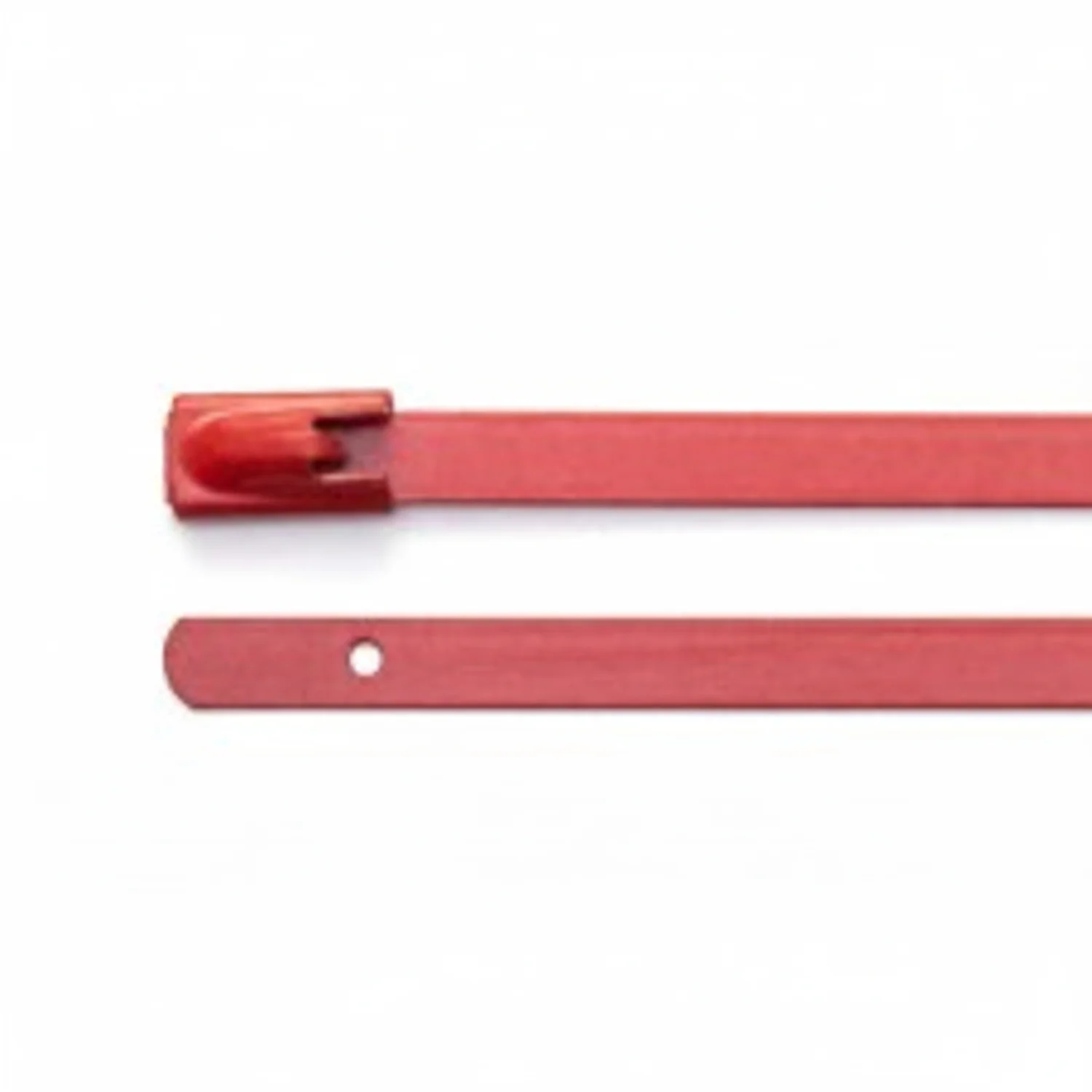 14" 150lb Red Polyester Coated Stainless Steel Cable Ties / Zip Ties 100/bag Part #SSPC14-LD-Red-C