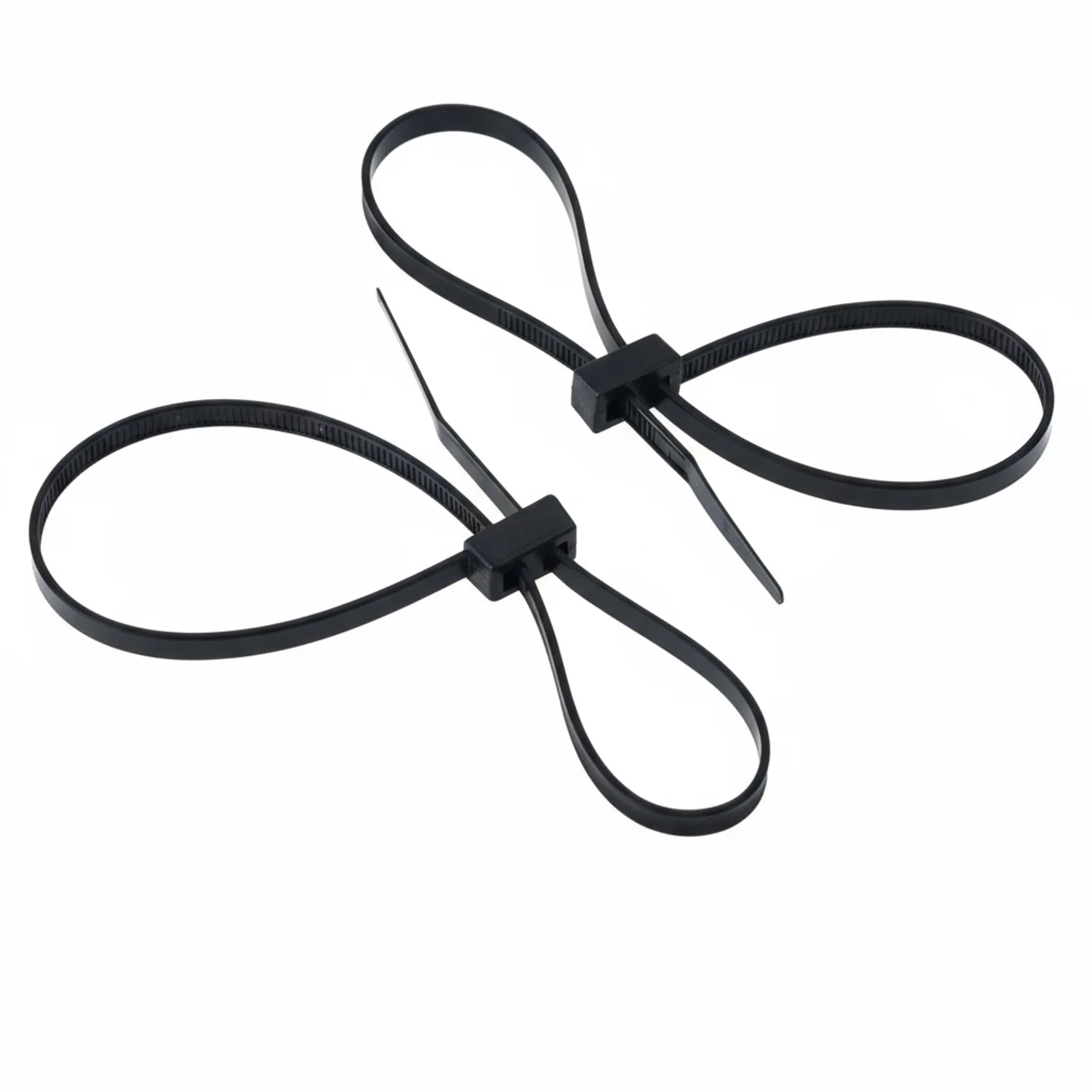 14" 50lb Black Double Loop Cable Ties / Zip Ties 100/bag Part #DL14-50-0C - Image 3