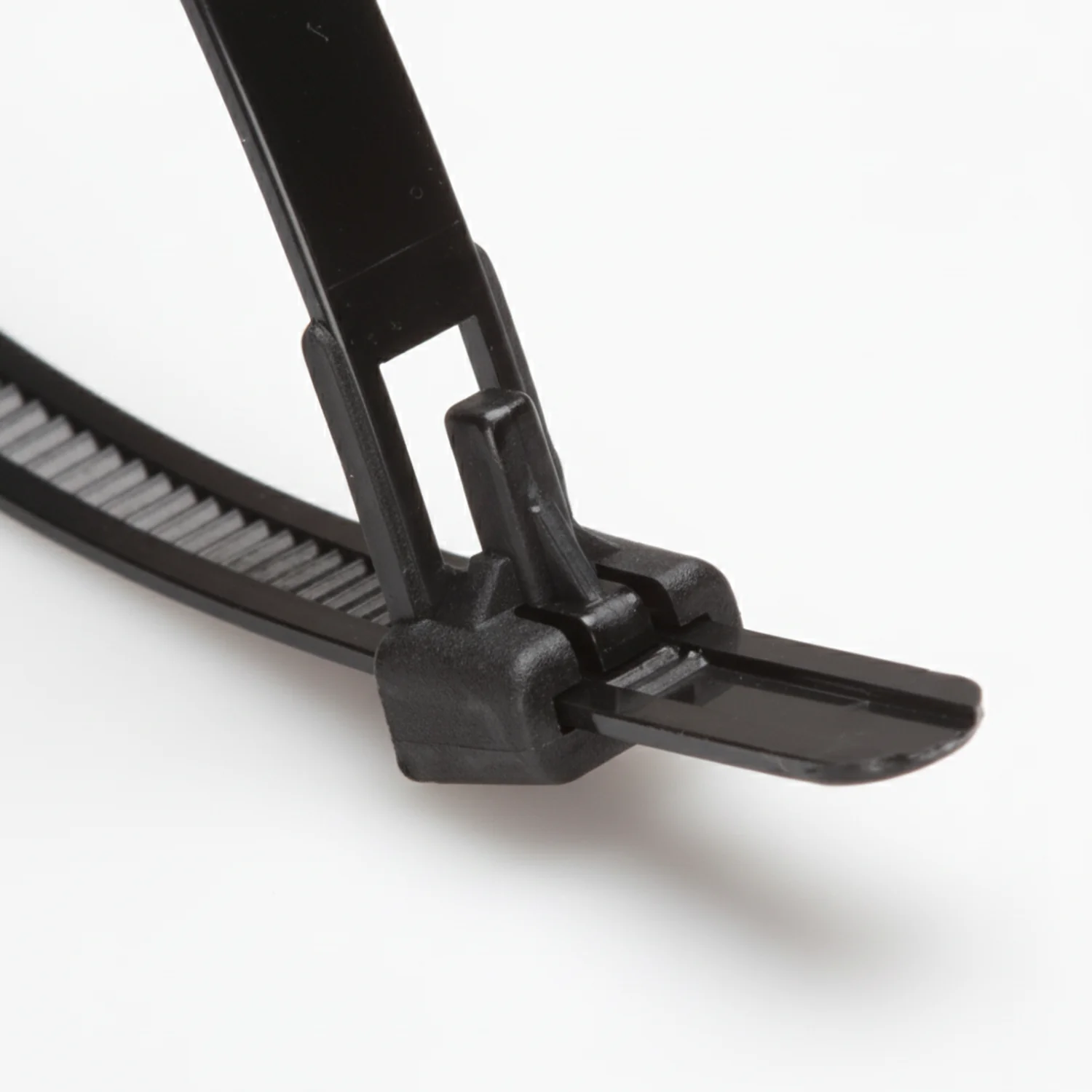 14" 50lb Black Trigger Releasable Cable Ties / Zip Ties 100/bag Part #RT14-50-0C-.30 - Image 4