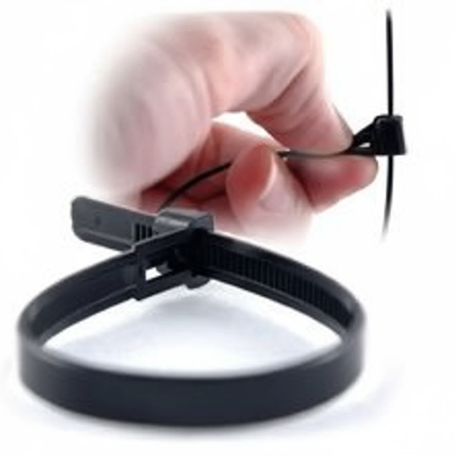 14" 50lb Black Trigger Releasable Cable Ties / Zip Ties 100/bag Part #RT14-50-0C-.30 - Image 5