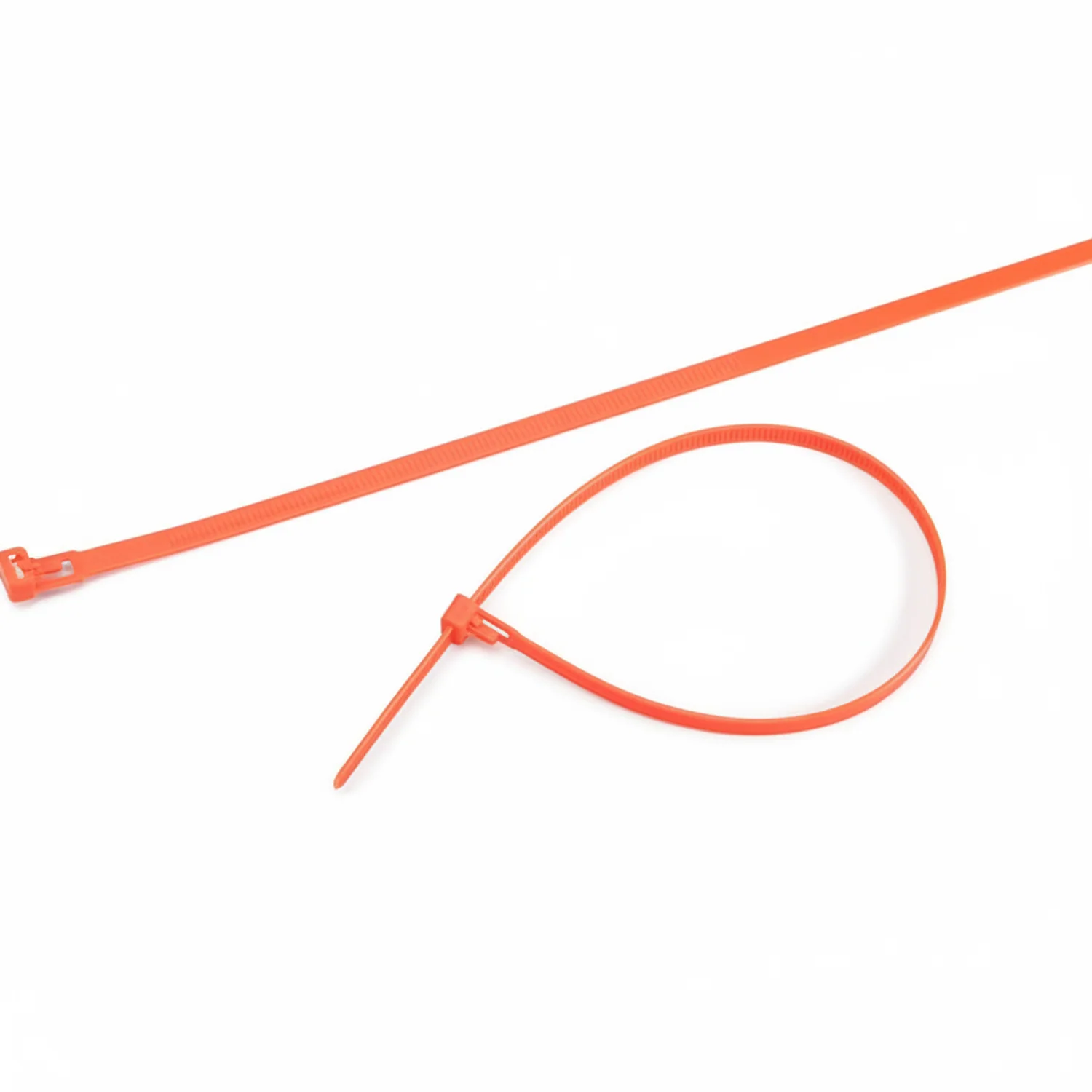 14" 50lb Flo Orange Releasable Cable Tie 25/bag