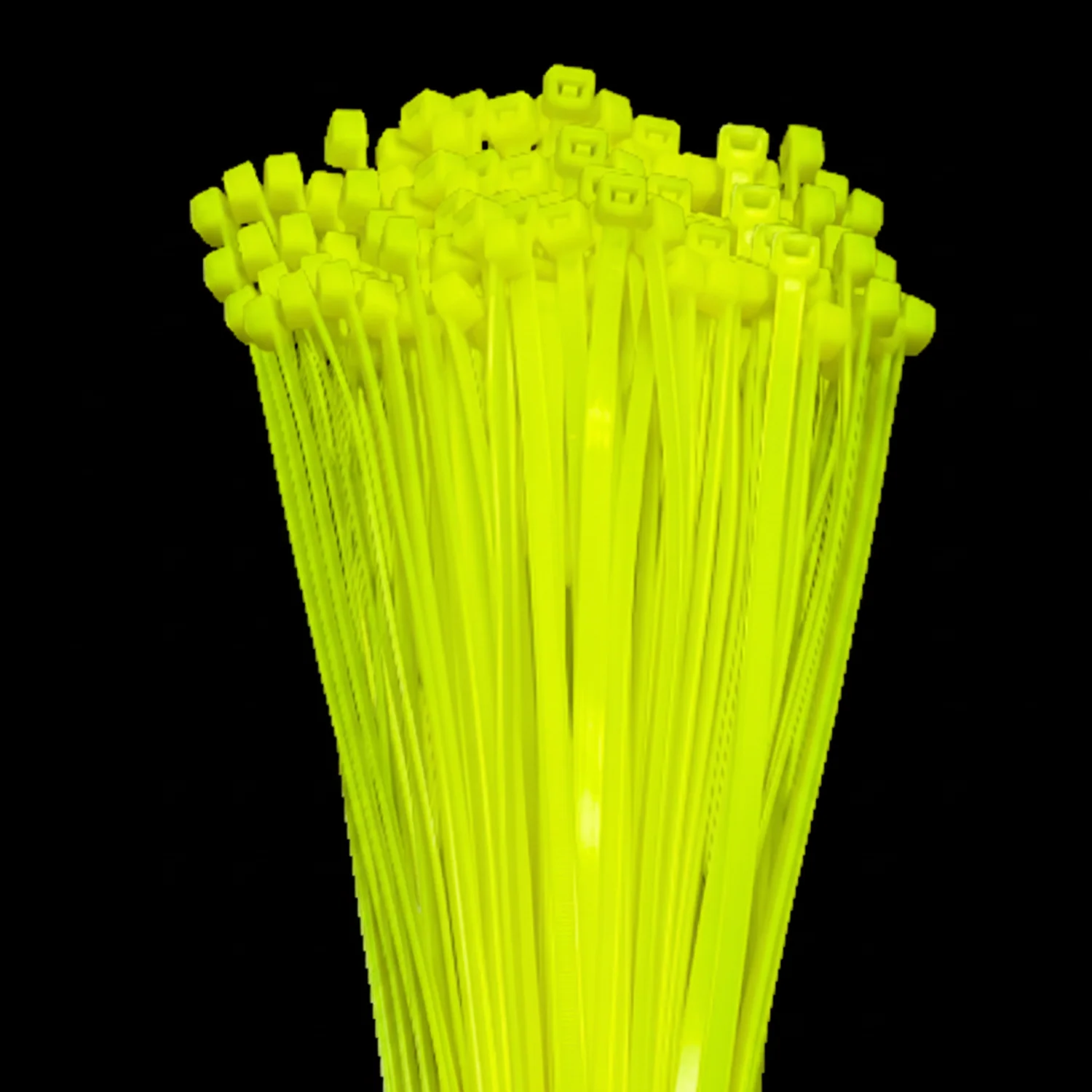 14" 50lb Fluorescent Green Cable Ties / Zip Ties 100/bag Part # C14-50-Flo Green - Image 2