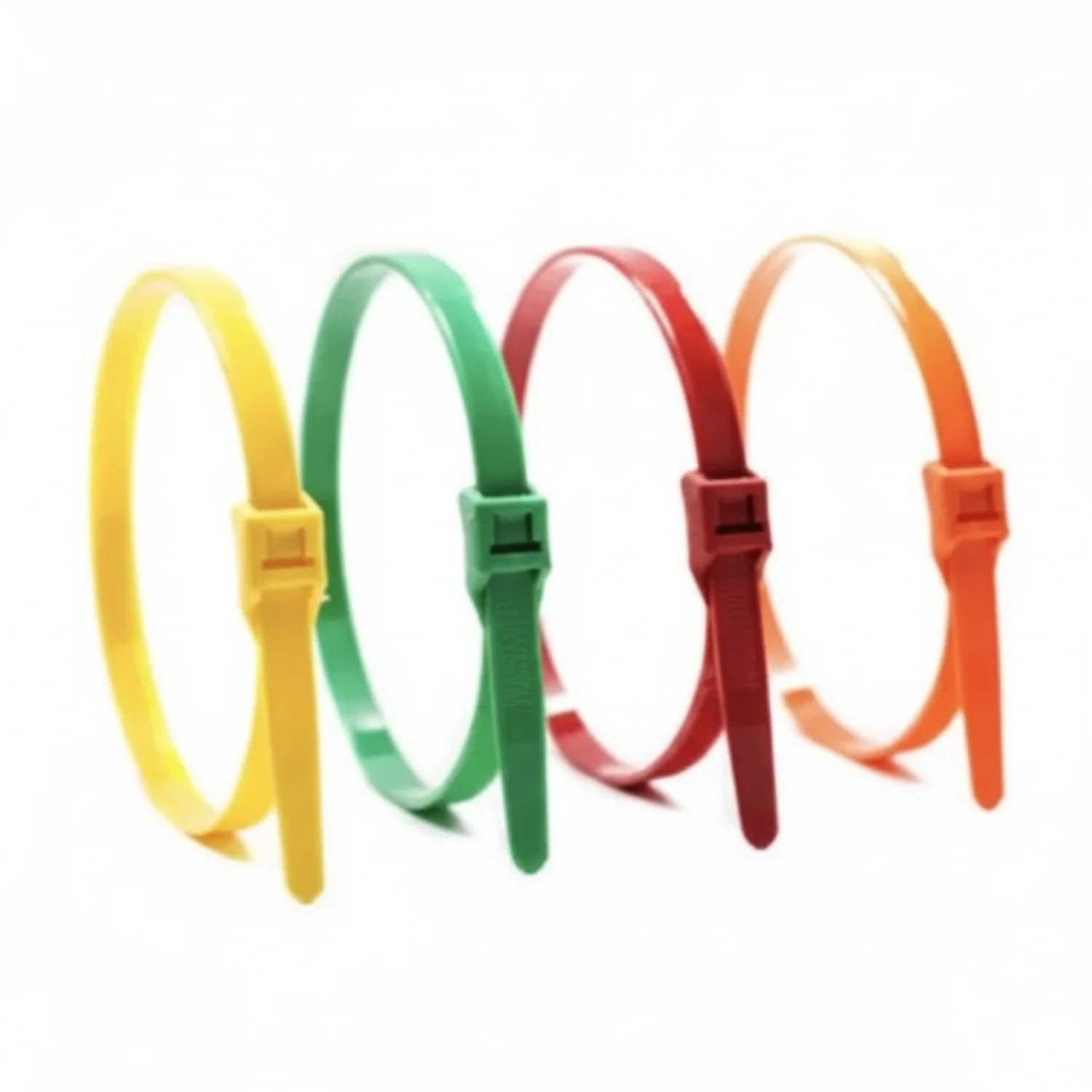14" 50lb Green Low Profile/In-Line Cable Ties / Zip Ties 100/bag