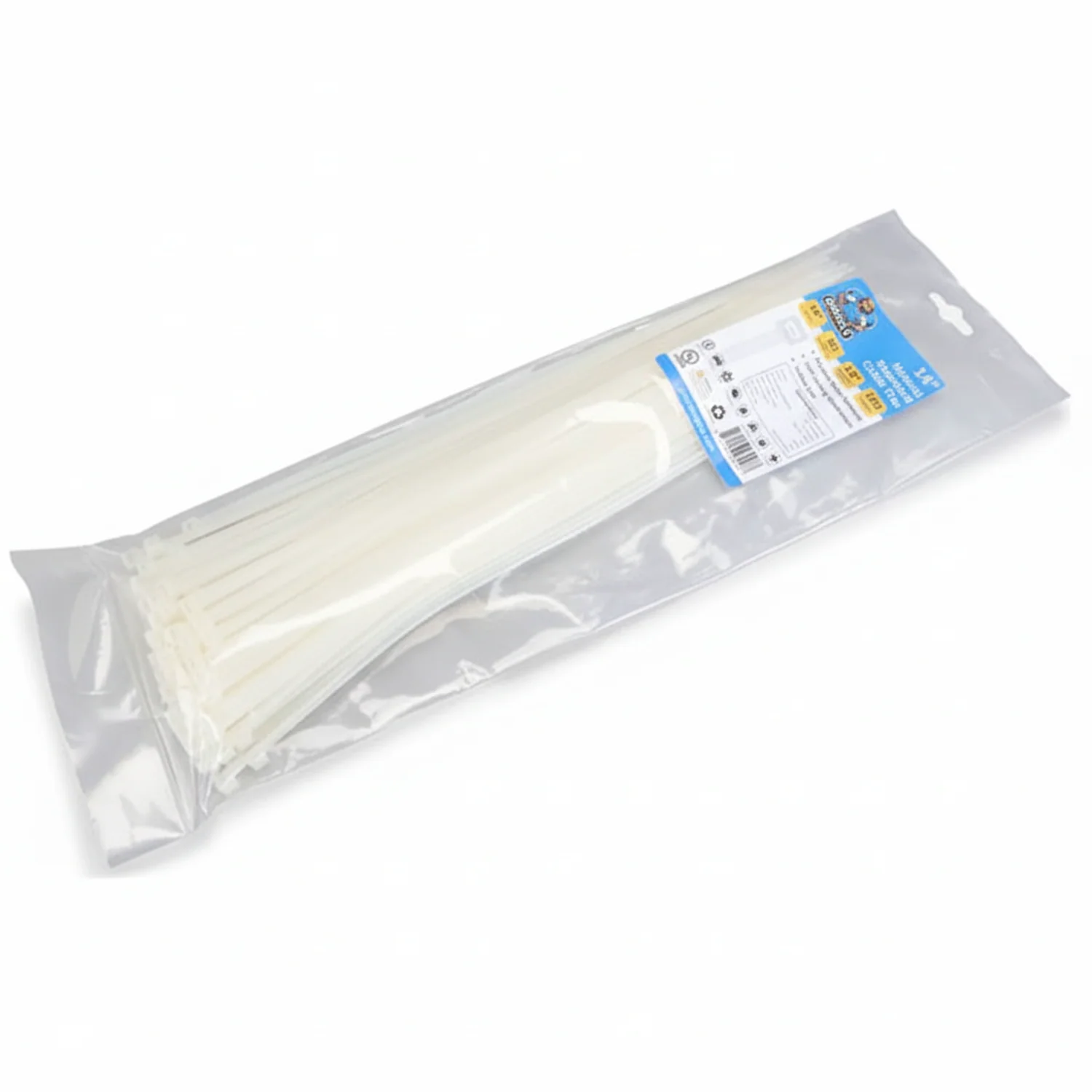 14" 50lb Natural Cable Tie 100/bag - Image 2