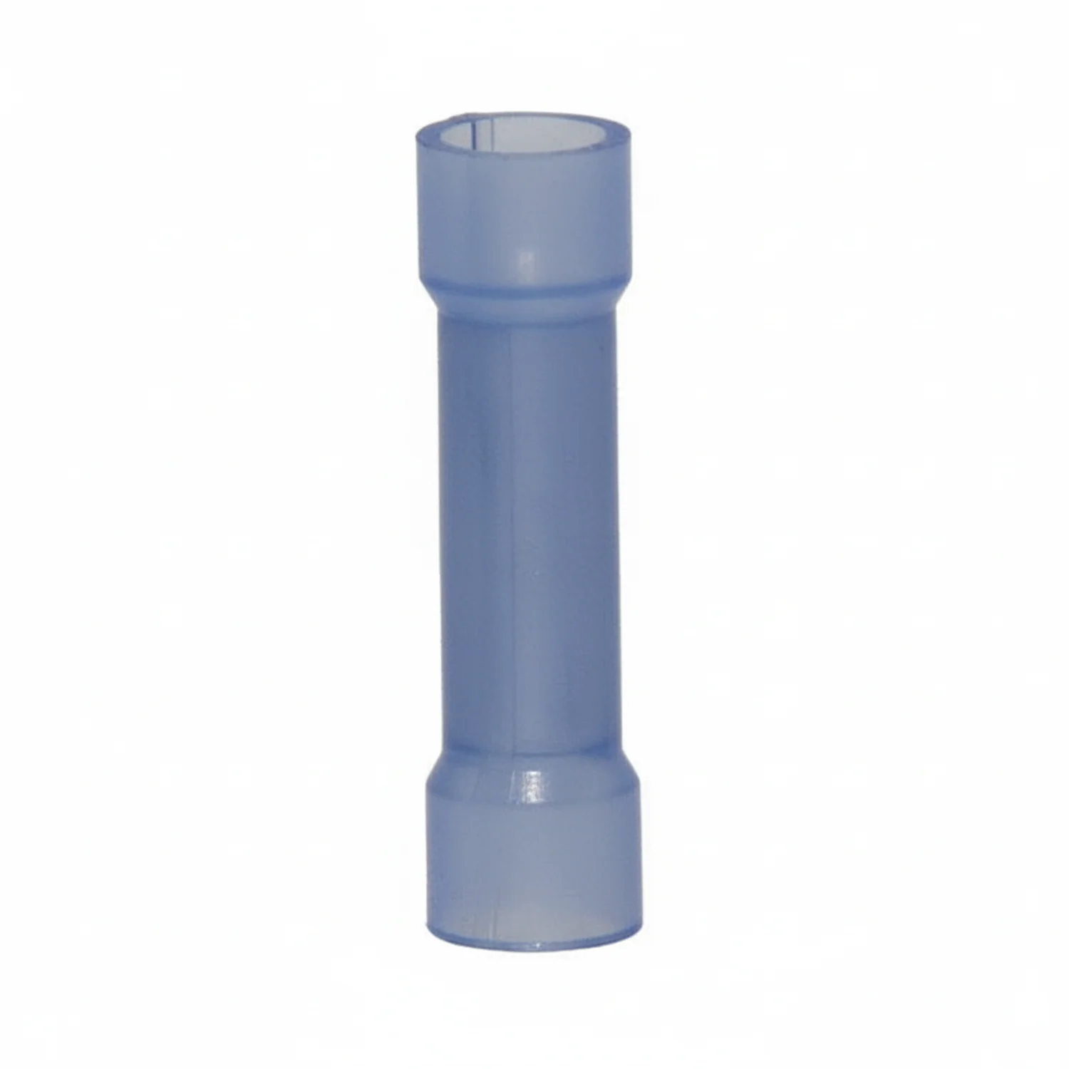 16-14 AWG Blue Nylon Insulated Butted Seam Straight Butt Connectors, 100/bag